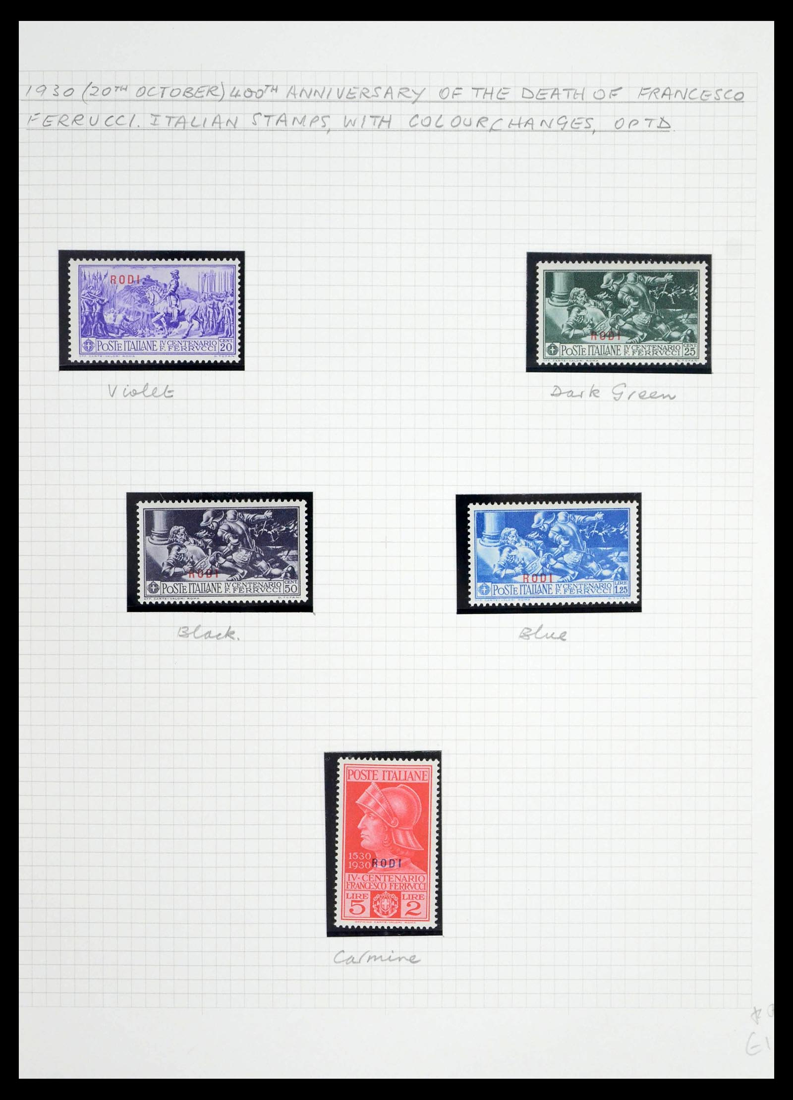 39064 0059 - Postzegelverzameling 39064 Italiaanse Egeïsche eilanden compleet 1912