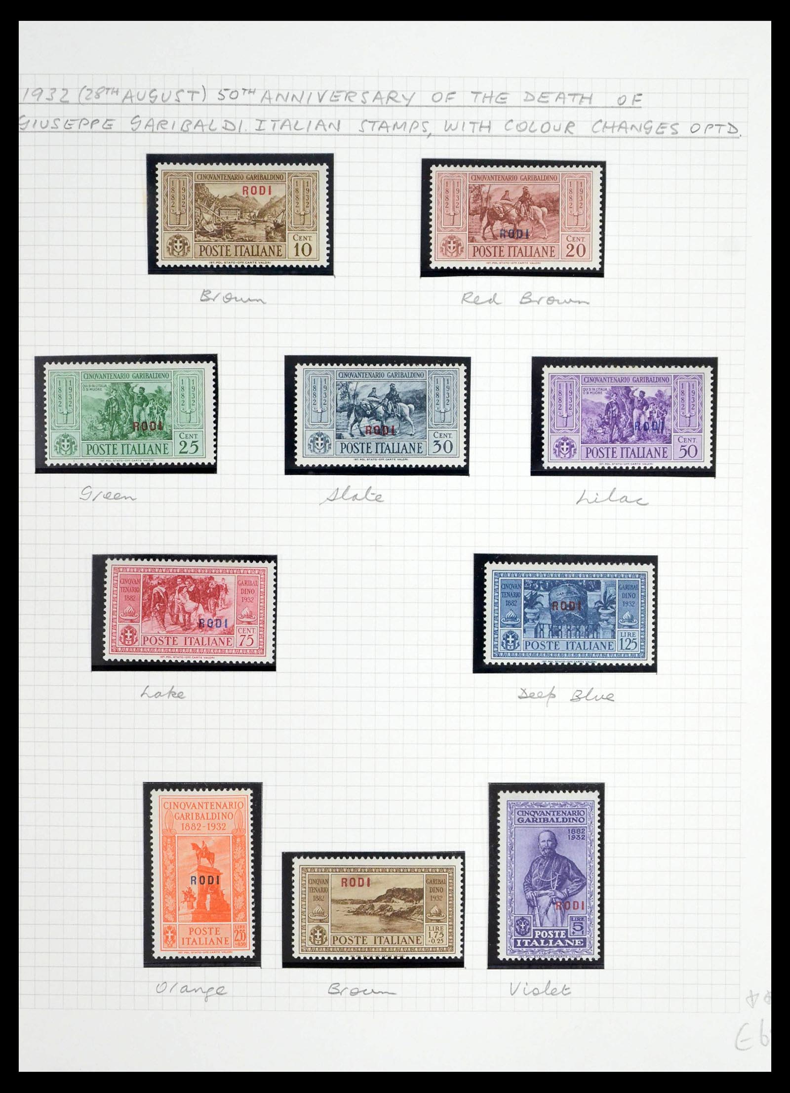 39064 0060 - Postzegelverzameling 39064 Italiaanse Egeïsche eilanden compleet 1912