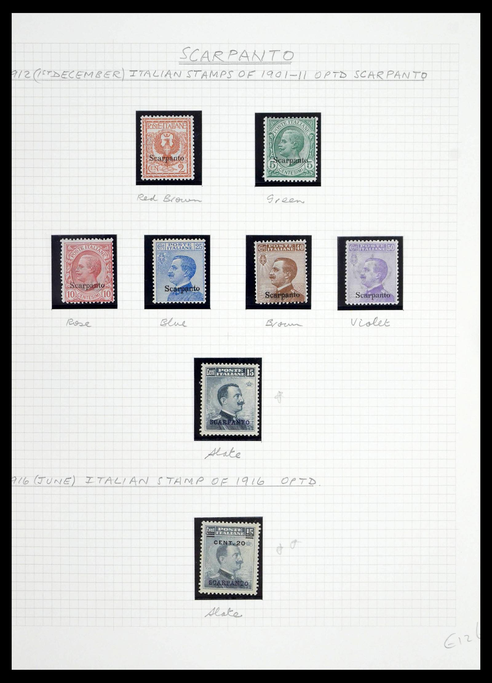 39064 0061 - Postzegelverzameling 39064 Italiaanse Egeïsche eilanden compleet 1912
