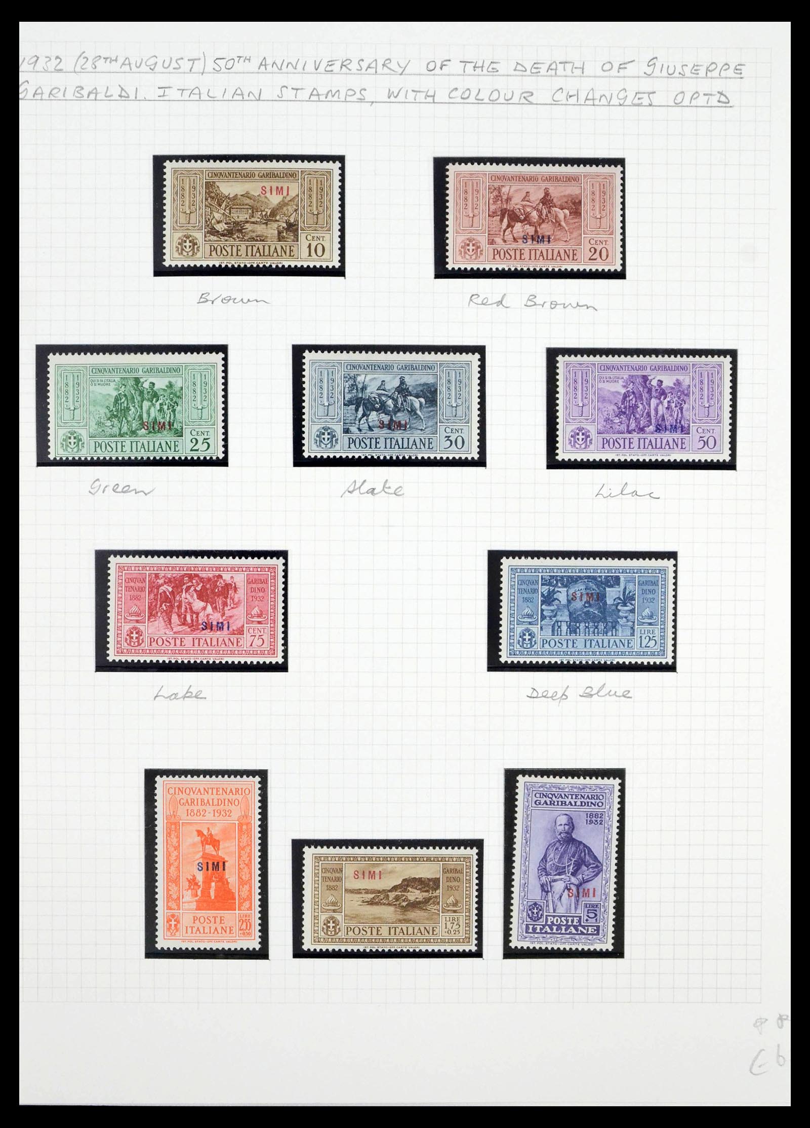 39064 0066 - Postzegelverzameling 39064 Italiaanse Egeïsche eilanden compleet 1912