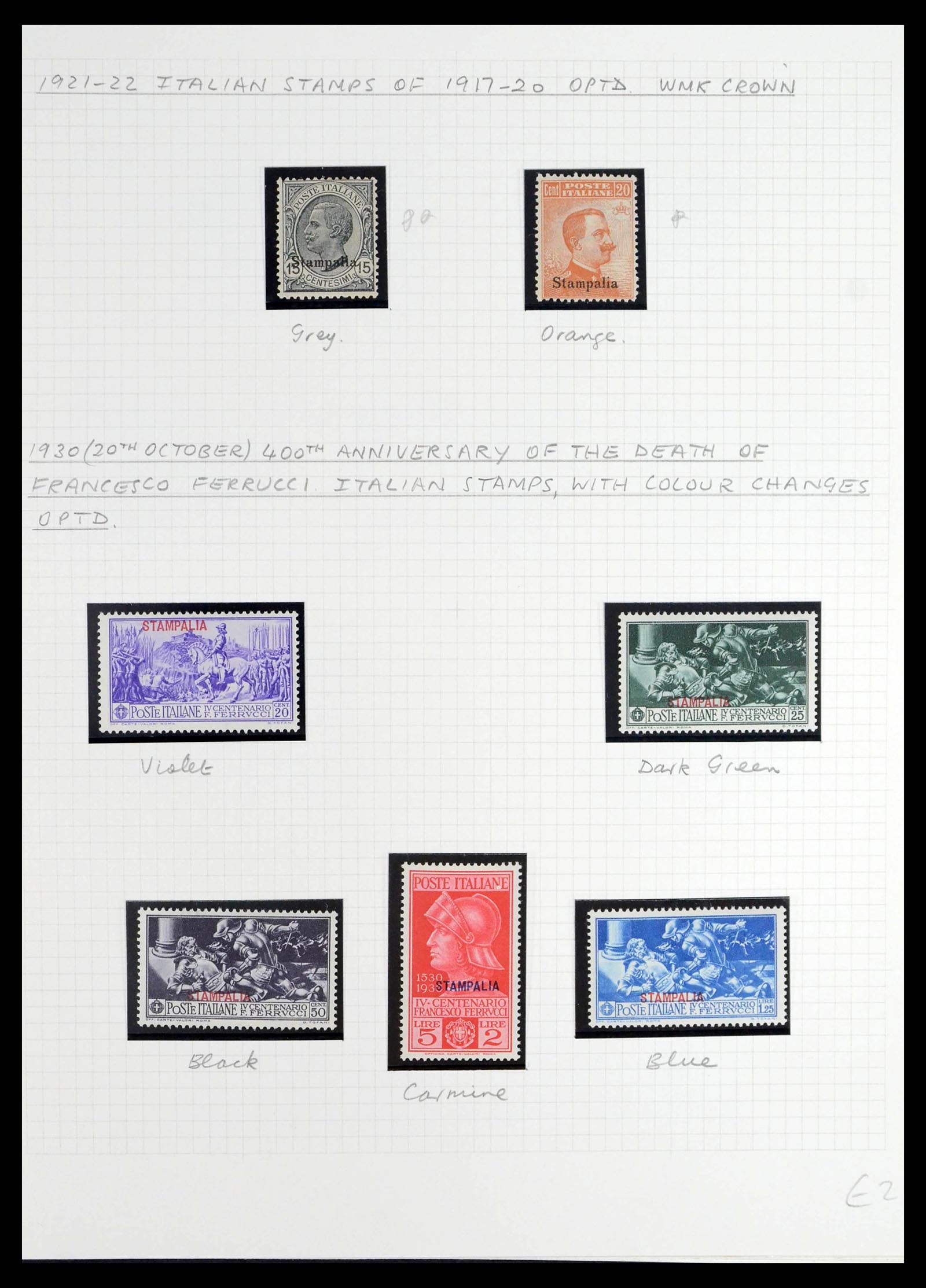 39064 0068 - Postzegelverzameling 39064 Italiaanse Egeïsche eilanden compleet 1912