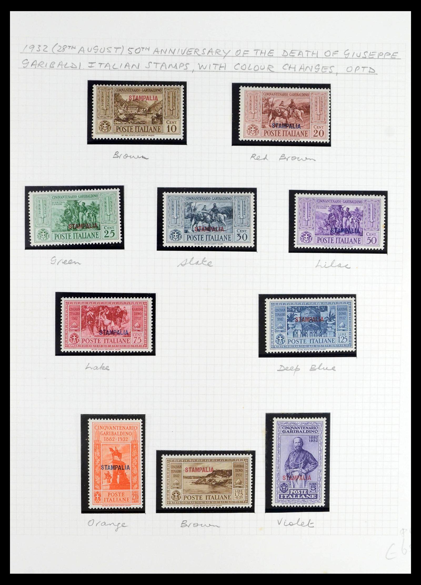 39064 0069 - Postzegelverzameling 39064 Italiaanse Egeïsche eilanden compleet 1912