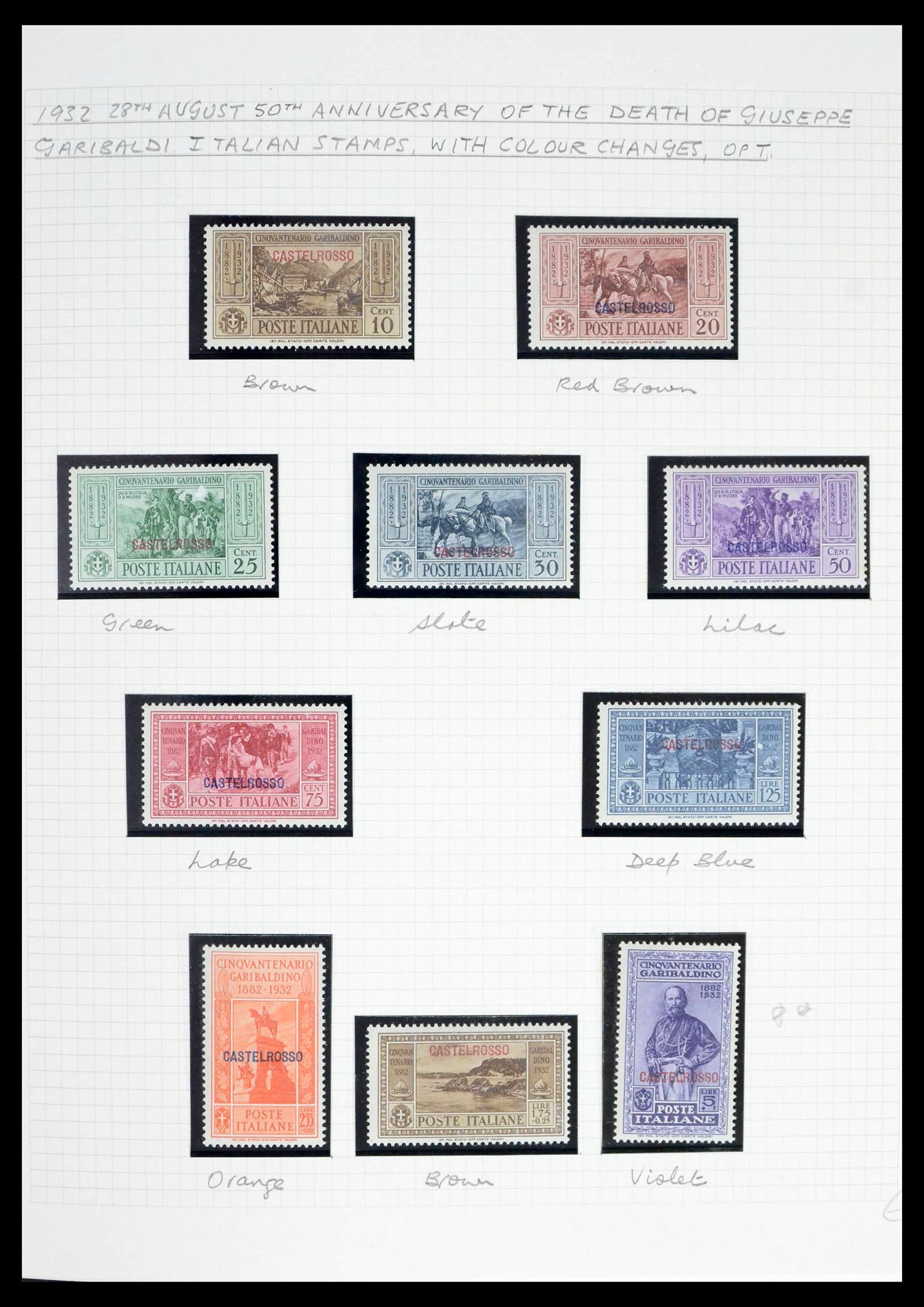 39064 0076 - Postzegelverzameling 39064 Italiaanse Egeïsche eilanden compleet 1912