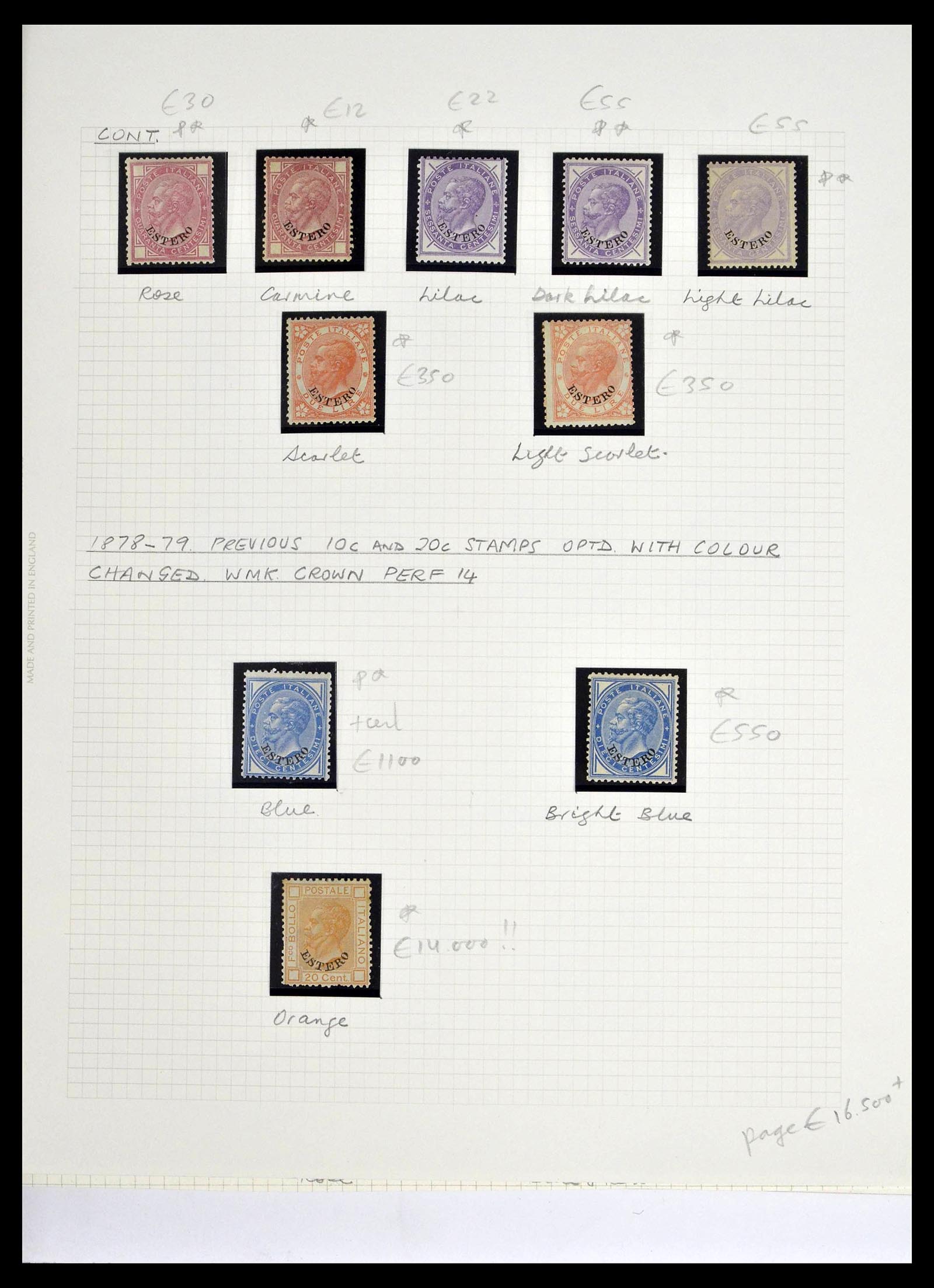 39065 0004 - Stamp collection 39065 Italian Levant 1874-1922.