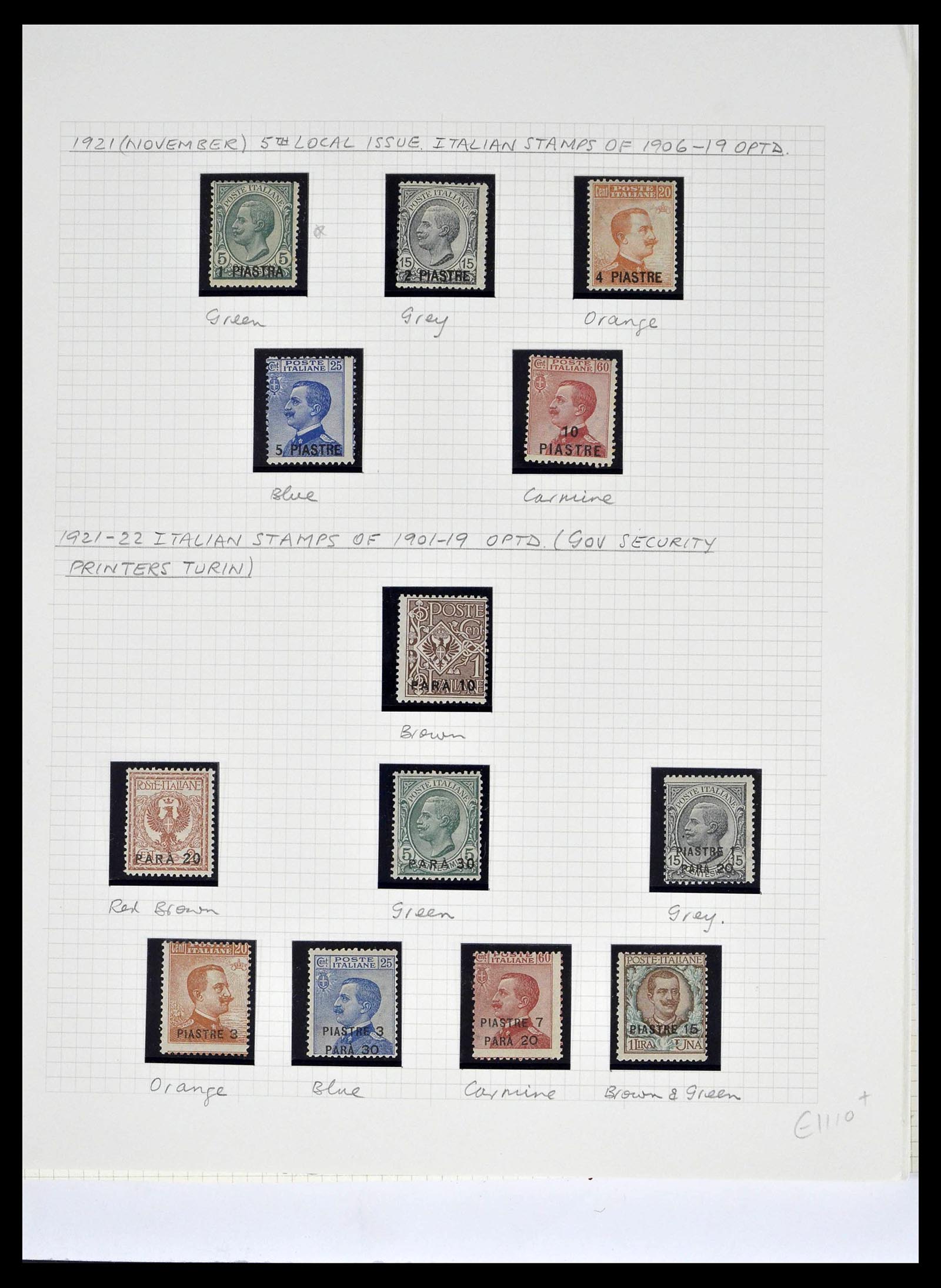 39065 0015 - Stamp collection 39065 Italian Levant 1874-1922.