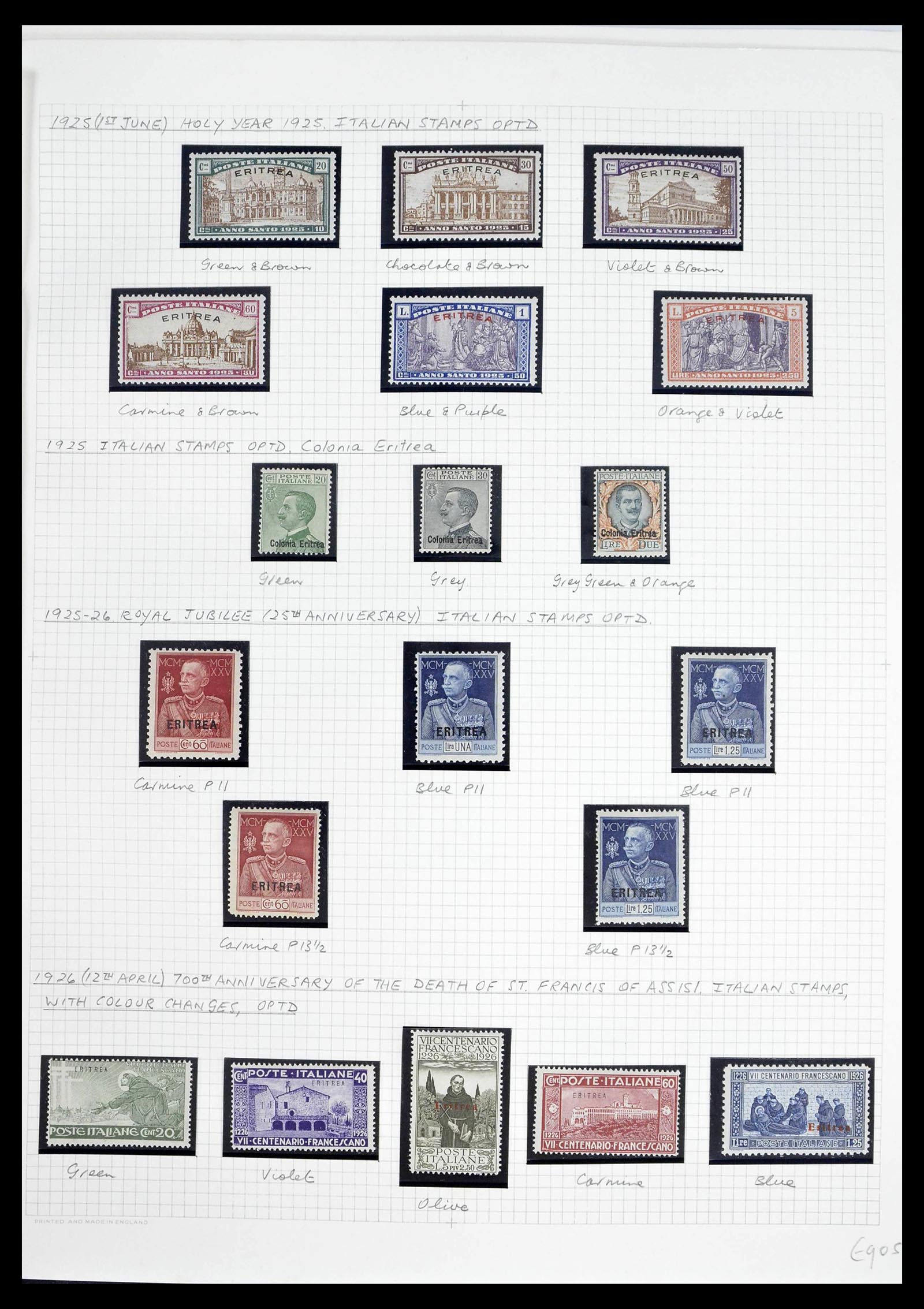 39066 0007 - Stamp collection 39066 Eritrea complete 1893-1936.