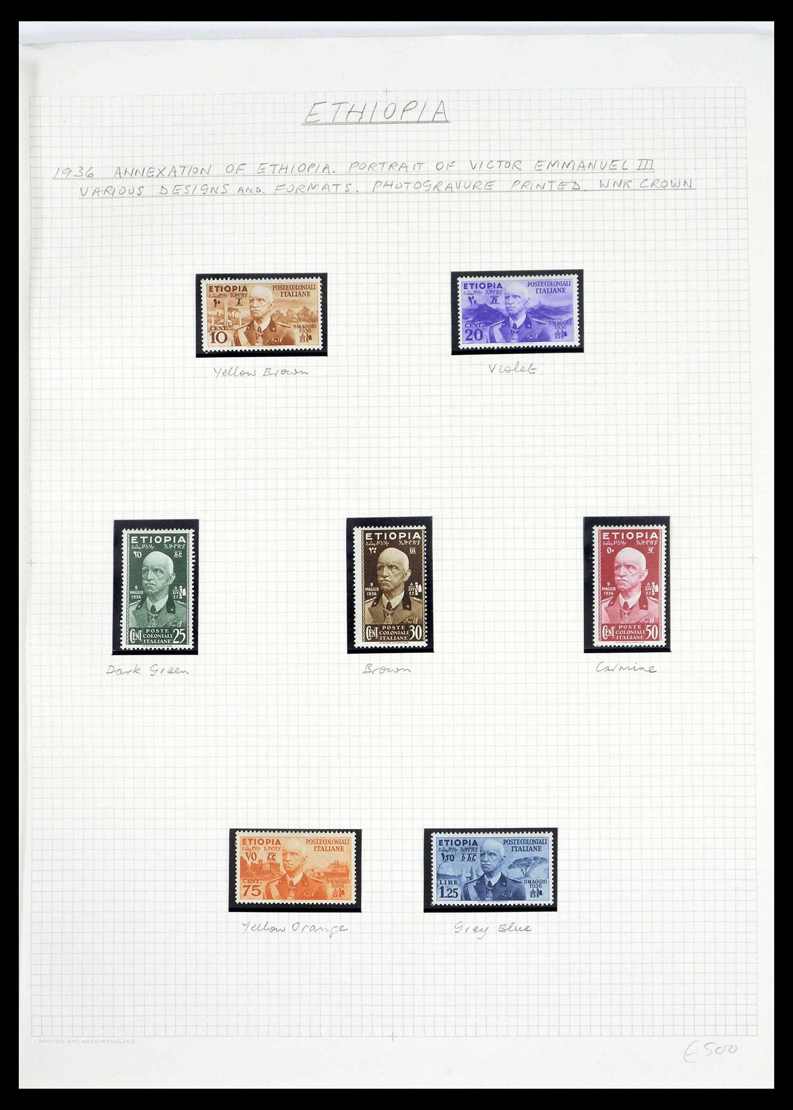 39066 0027 - Stamp collection 39066 Eritrea complete 1893-1936.