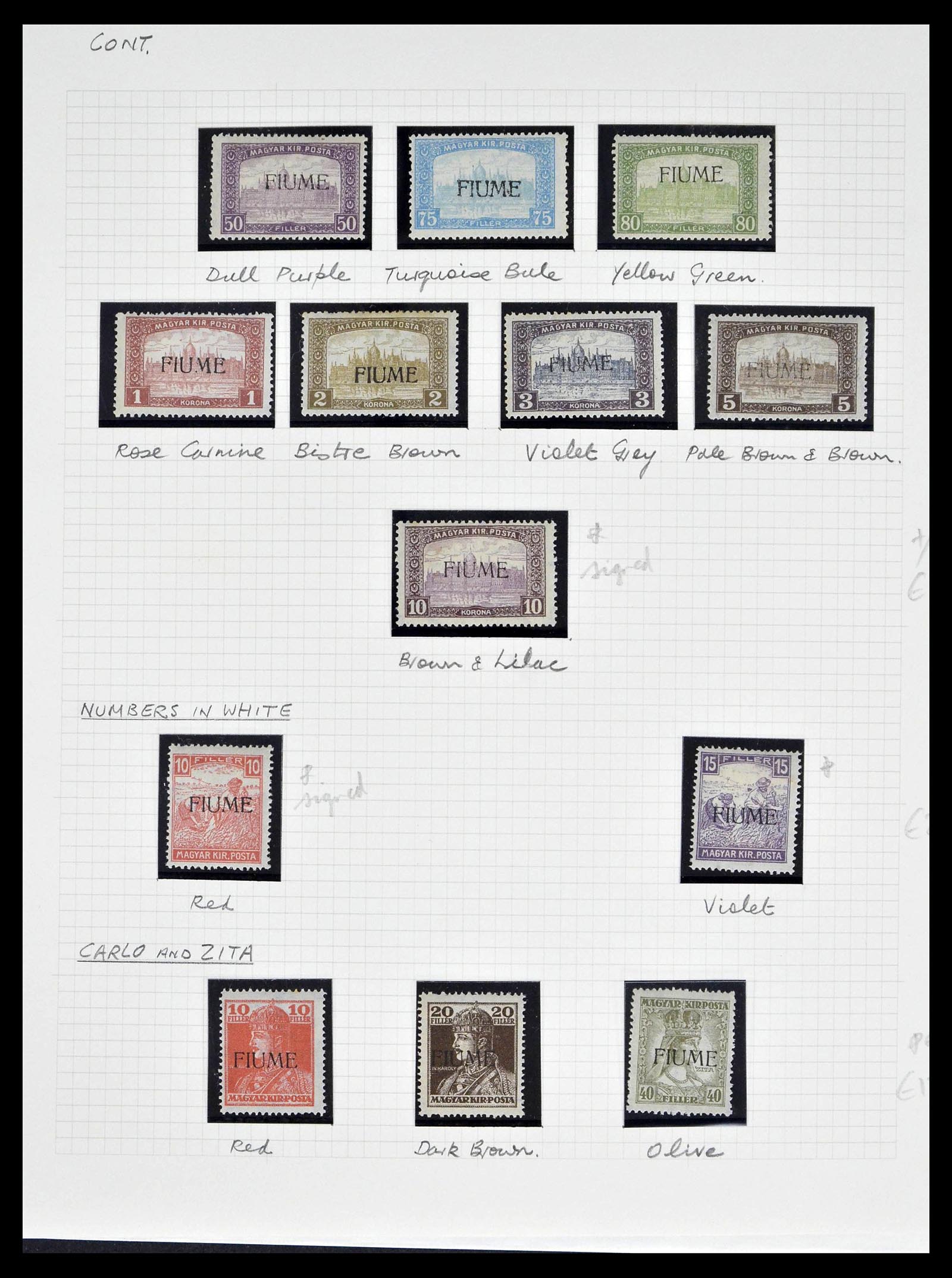 39067 0002 - Postzegelverzameling 39067 Fiume 1918-1924.