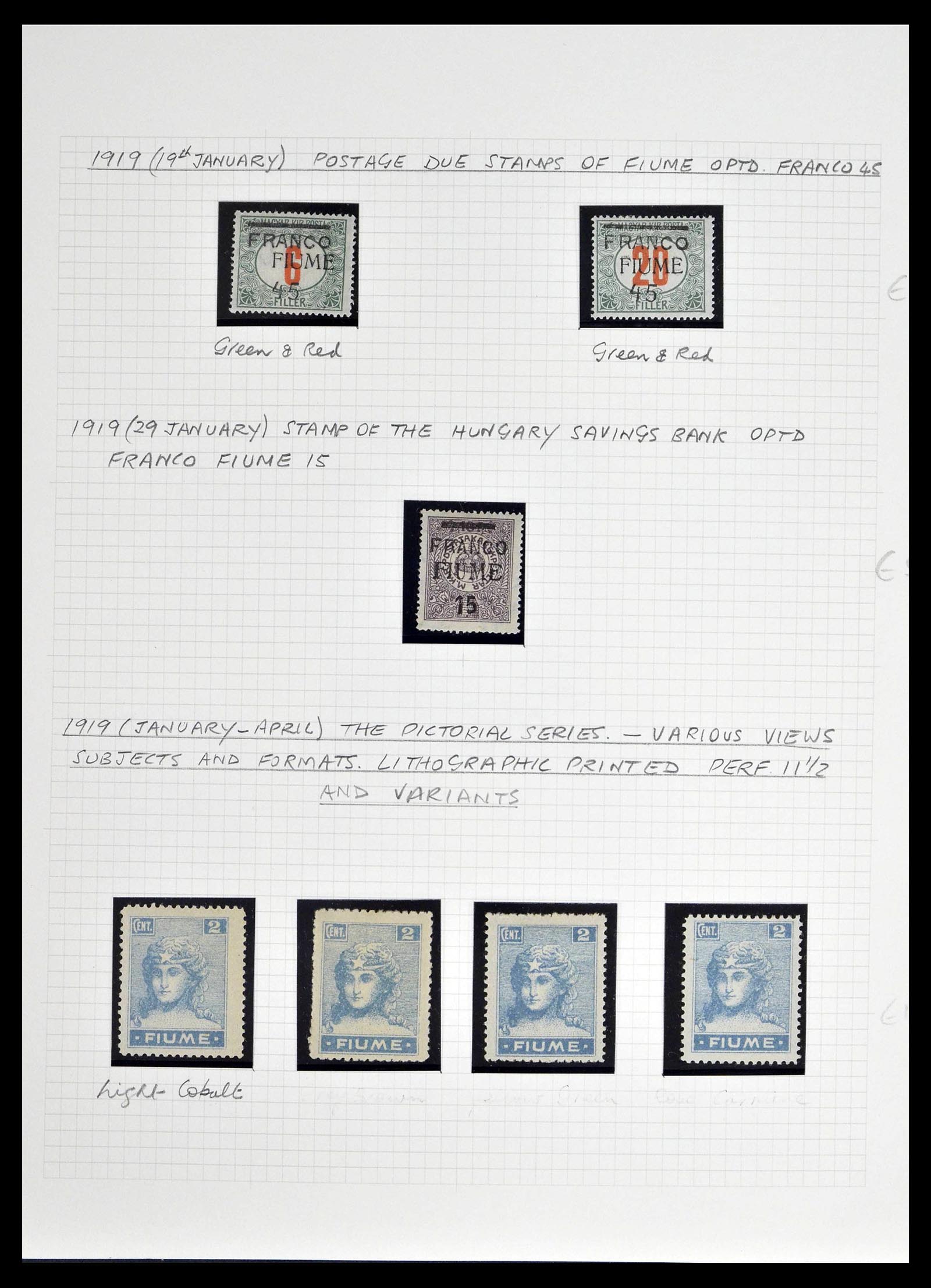 39067 0003 - Postzegelverzameling 39067 Fiume 1918-1924.