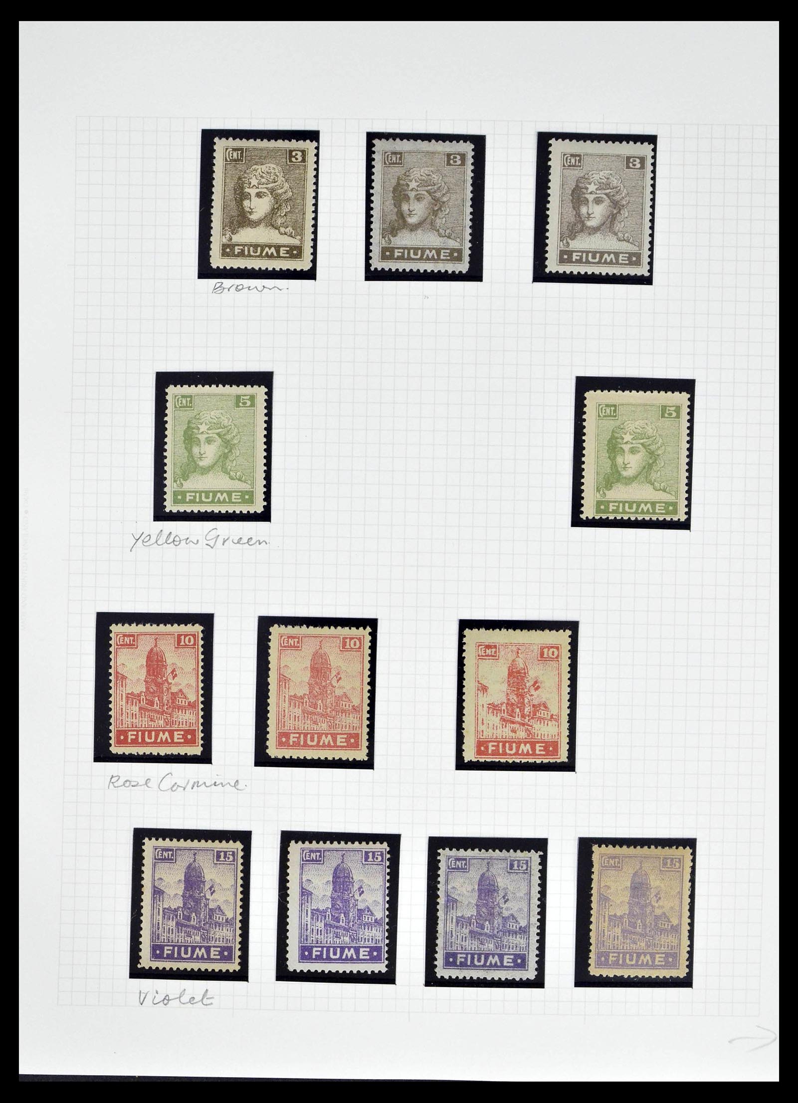 39067 0005 - Postzegelverzameling 39067 Fiume 1918-1924.