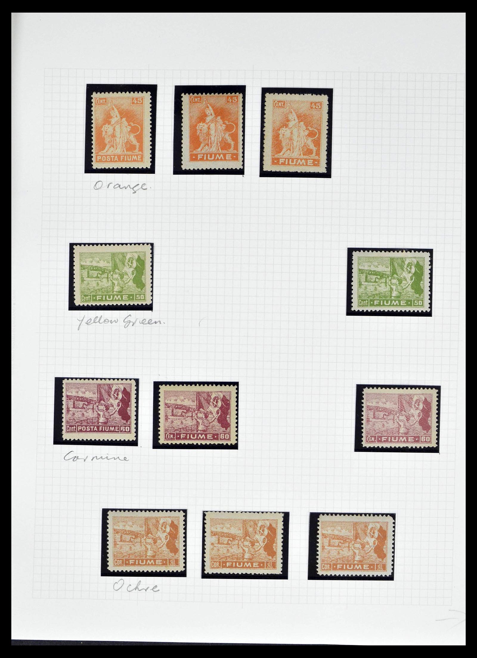 39067 0007 - Postzegelverzameling 39067 Fiume 1918-1924.