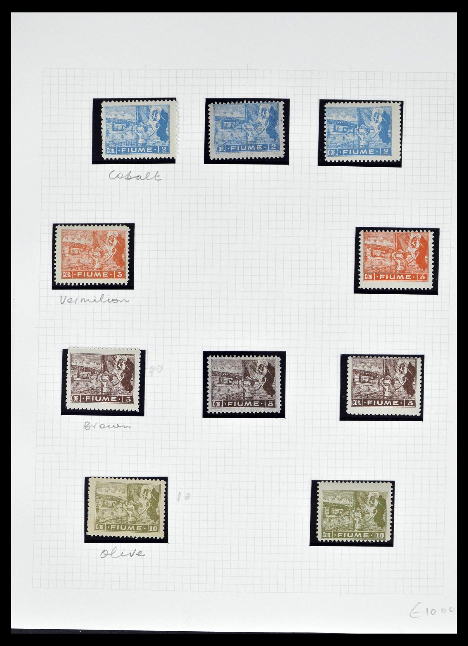 39067 0008 - Postzegelverzameling 39067 Fiume 1918-1924.