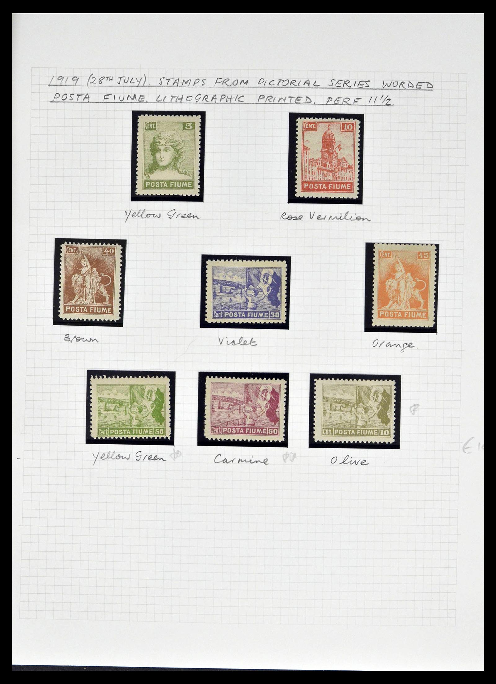 39067 0009 - Postzegelverzameling 39067 Fiume 1918-1924.