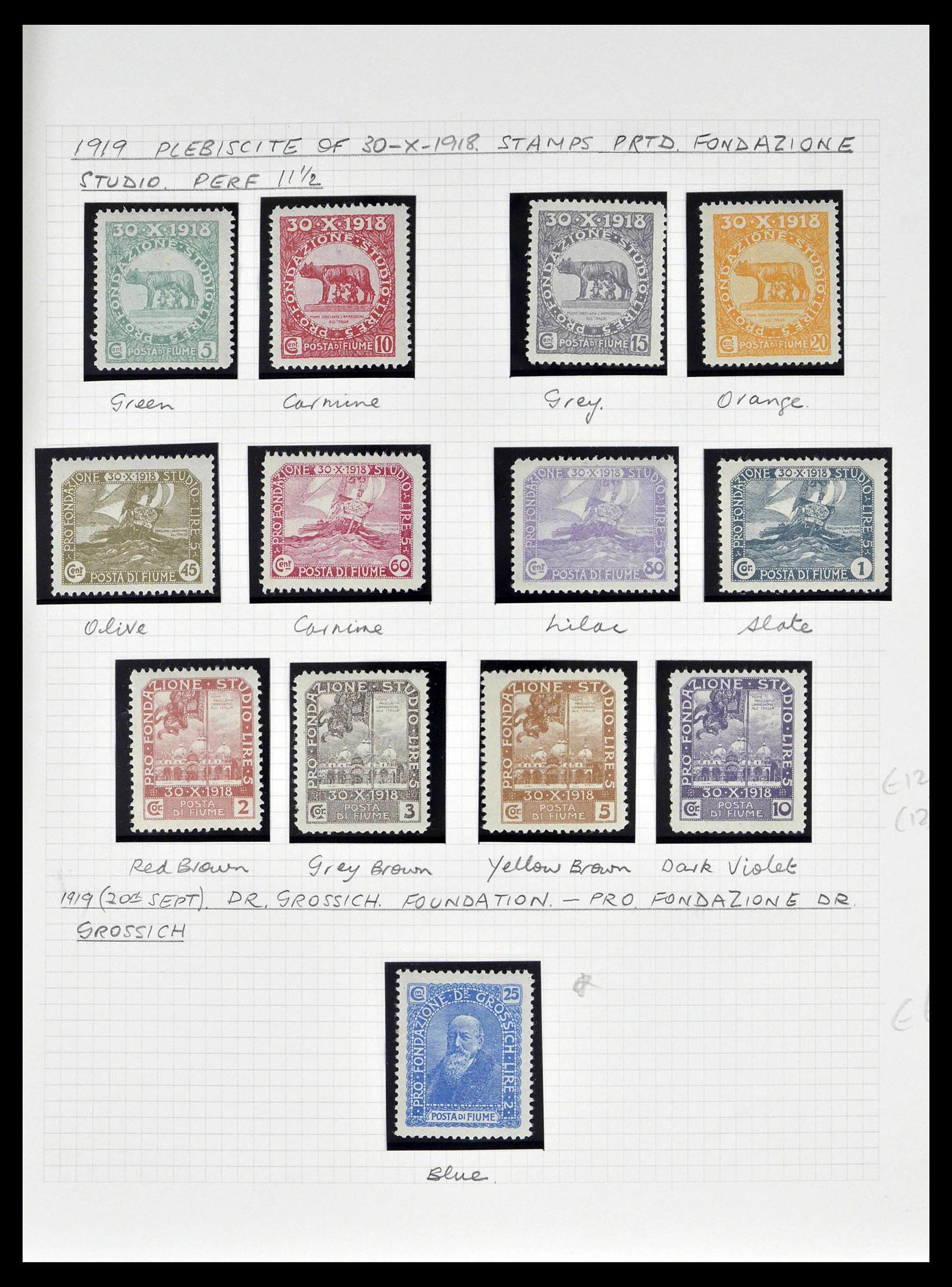 39067 0011 - Postzegelverzameling 39067 Fiume 1918-1924.
