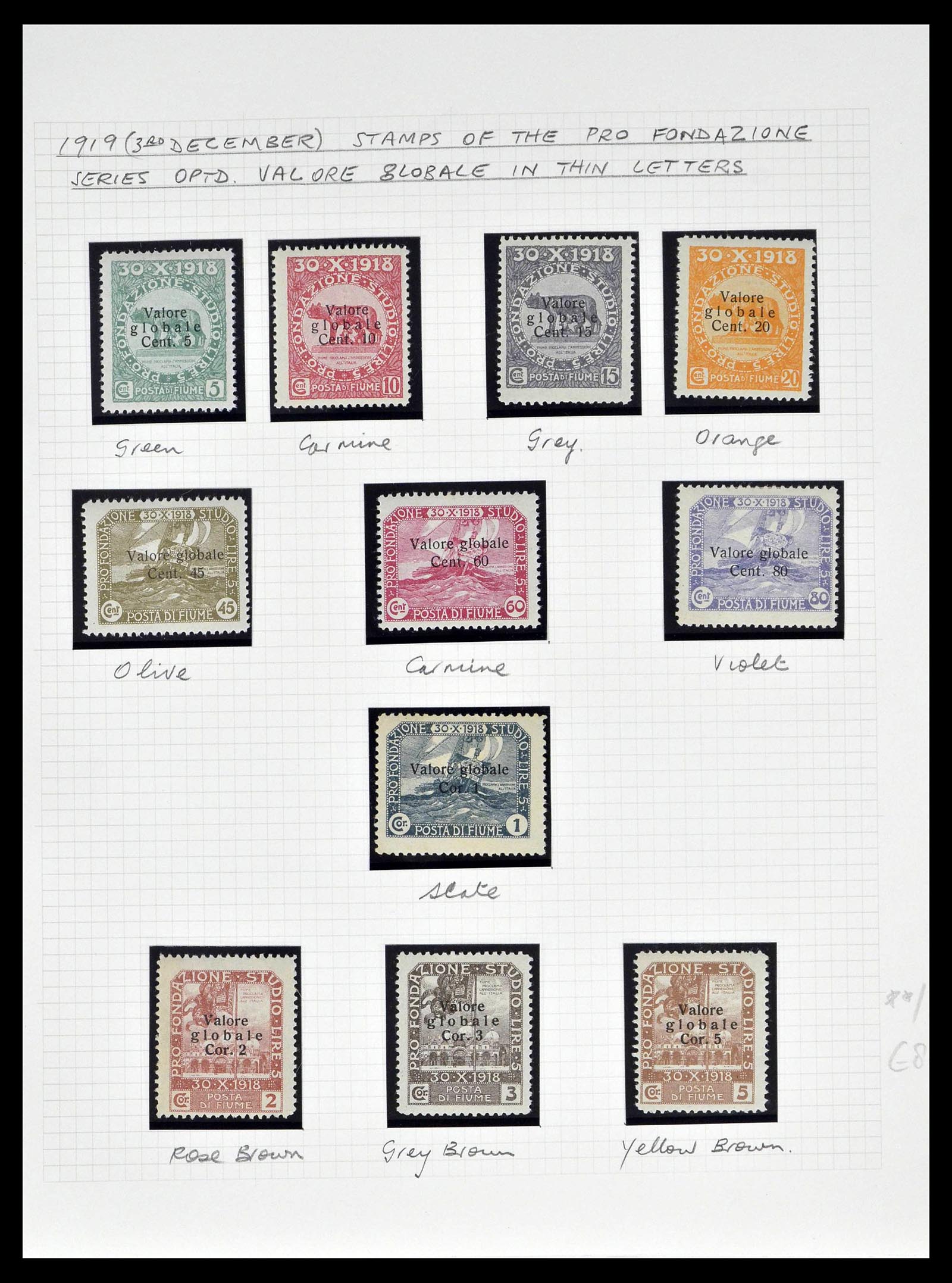 39067 0012 - Postzegelverzameling 39067 Fiume 1918-1924.