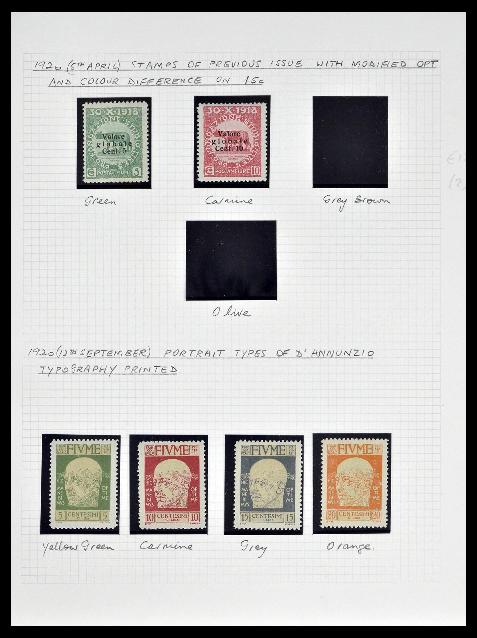 39067 0014 - Postzegelverzameling 39067 Fiume 1918-1924.
