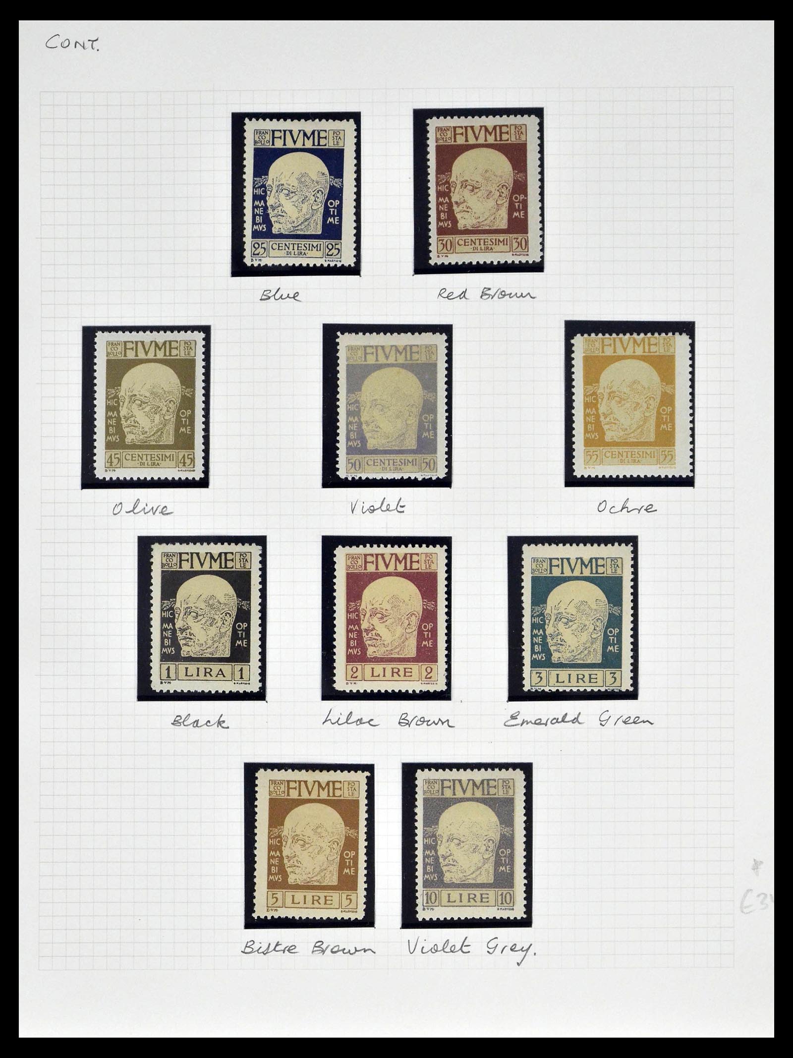 39067 0015 - Postzegelverzameling 39067 Fiume 1918-1924.