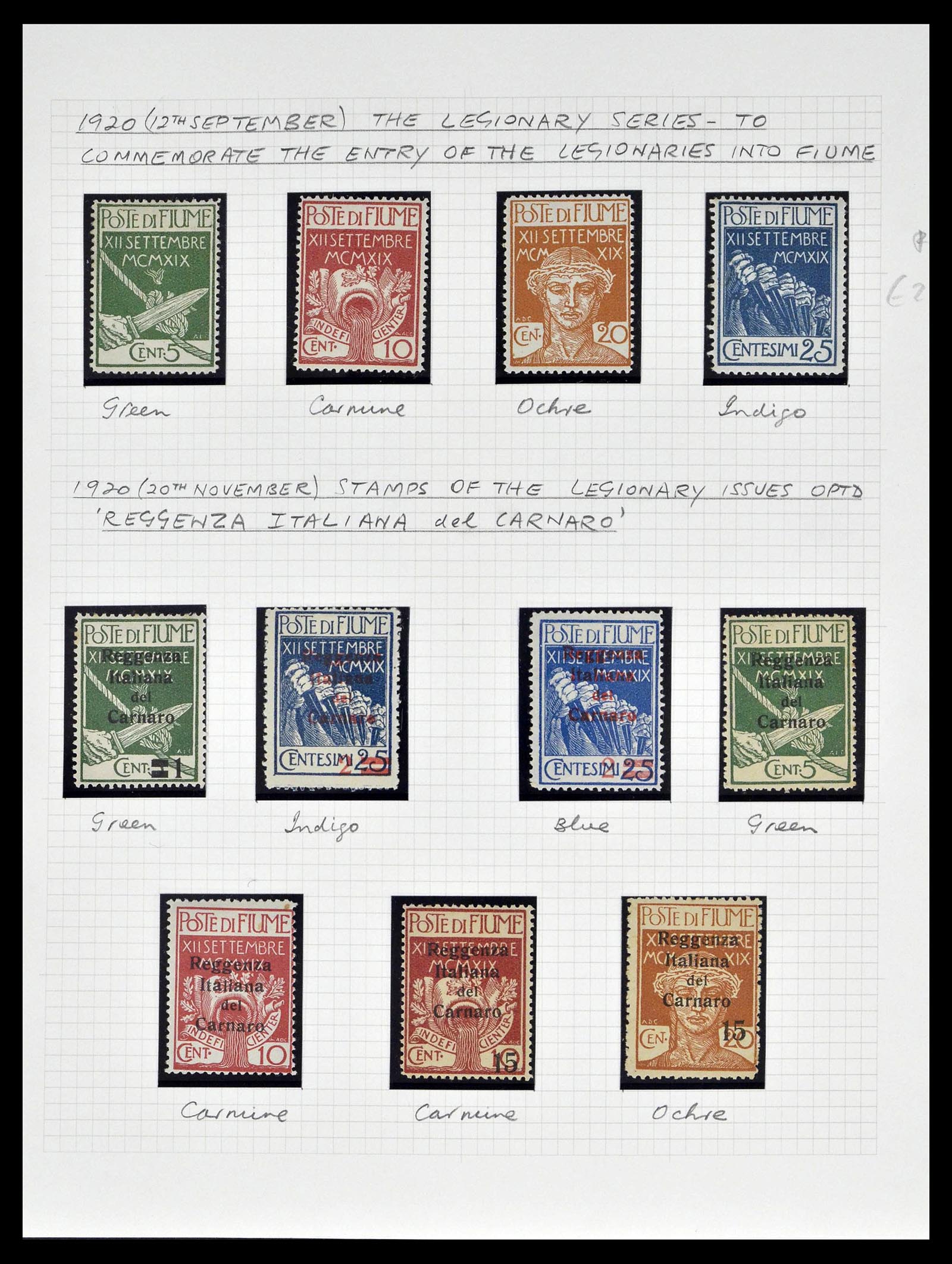 39067 0016 - Postzegelverzameling 39067 Fiume 1918-1924.