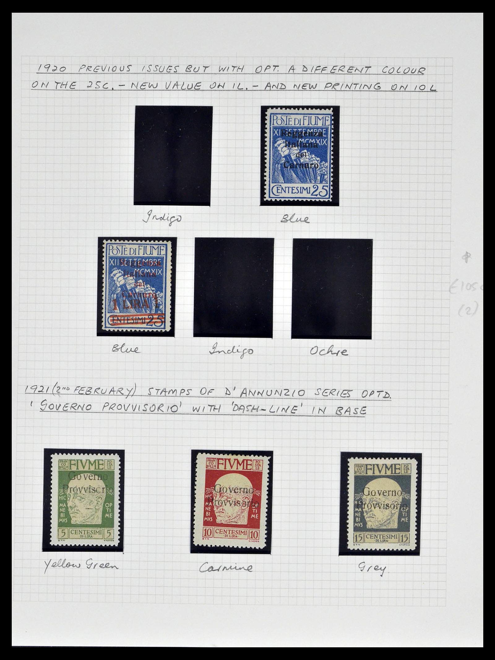 39067 0018 - Postzegelverzameling 39067 Fiume 1918-1924.