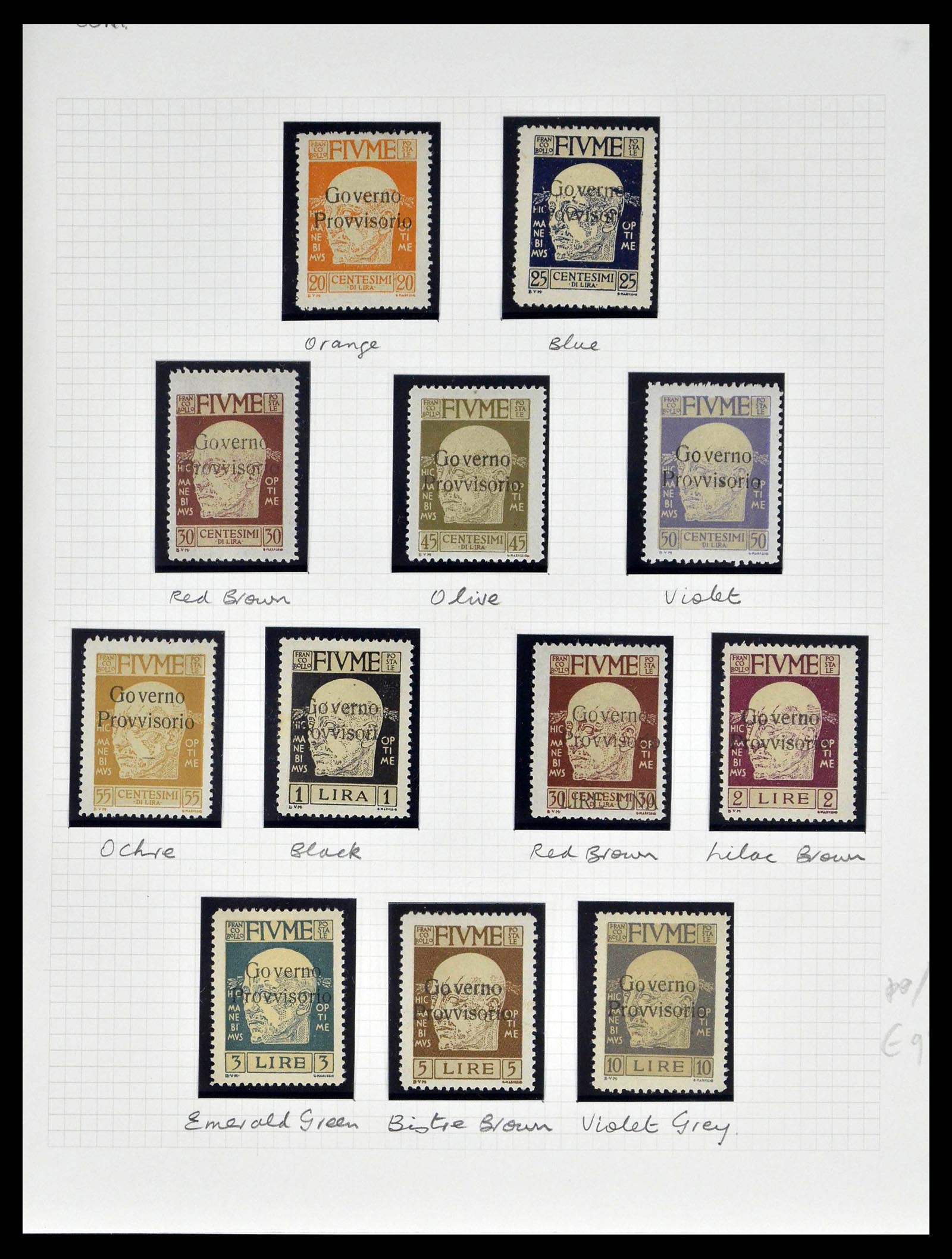 39067 0019 - Postzegelverzameling 39067 Fiume 1918-1924.