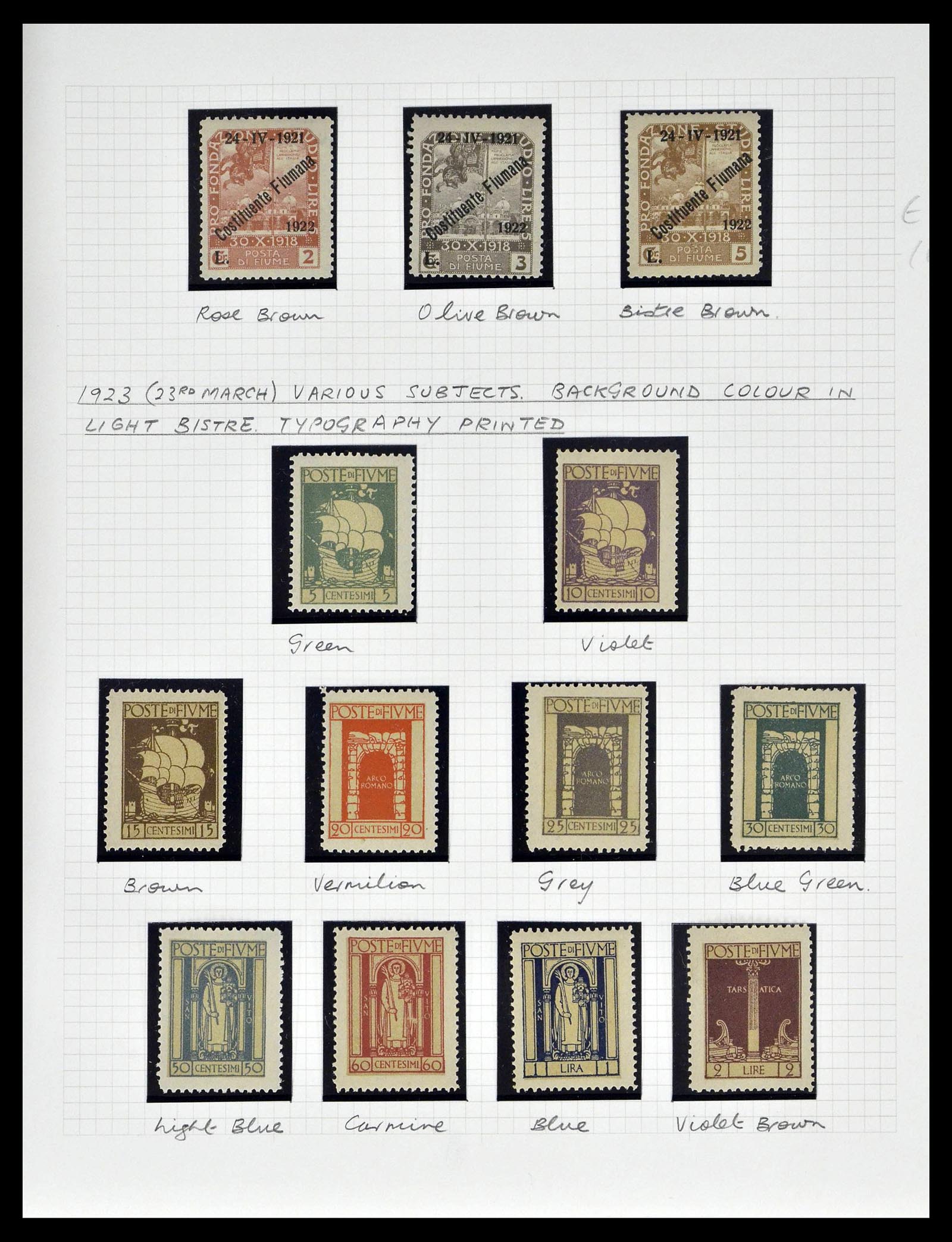 39067 0022 - Postzegelverzameling 39067 Fiume 1918-1924.