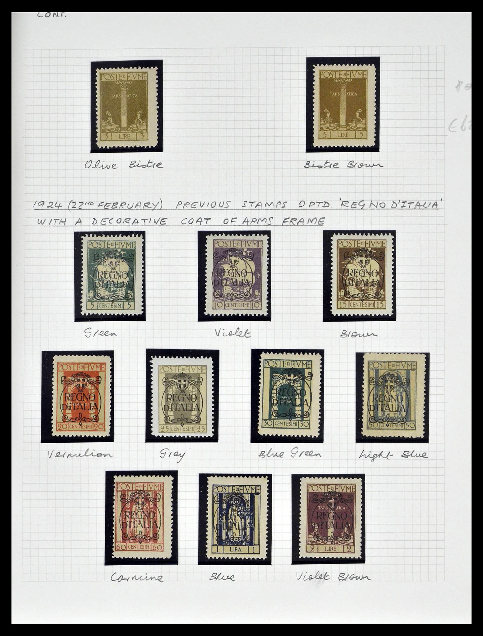 39067 0023 - Postzegelverzameling 39067 Fiume 1918-1924.