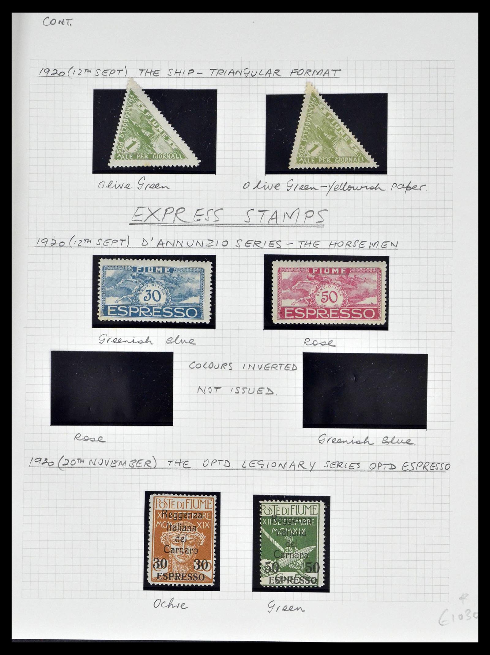39067 0027 - Postzegelverzameling 39067 Fiume 1918-1924.