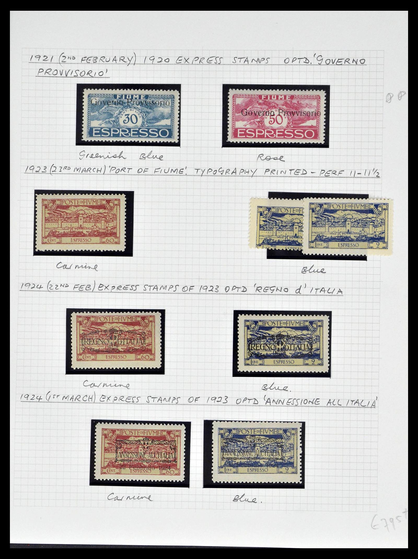 39067 0029 - Postzegelverzameling 39067 Fiume 1918-1924.