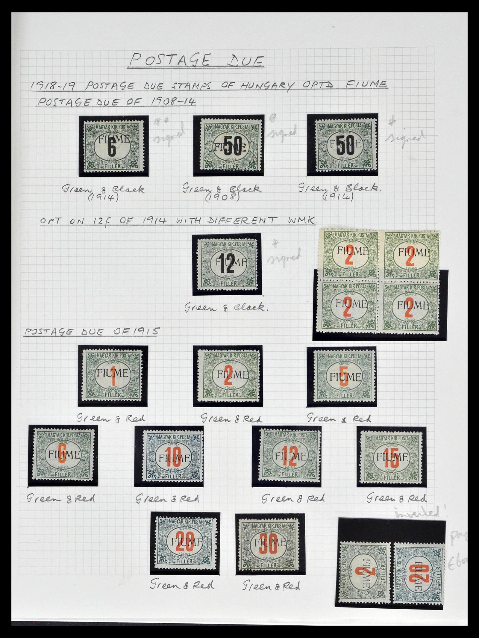 39067 0030 - Postzegelverzameling 39067 Fiume 1918-1924.