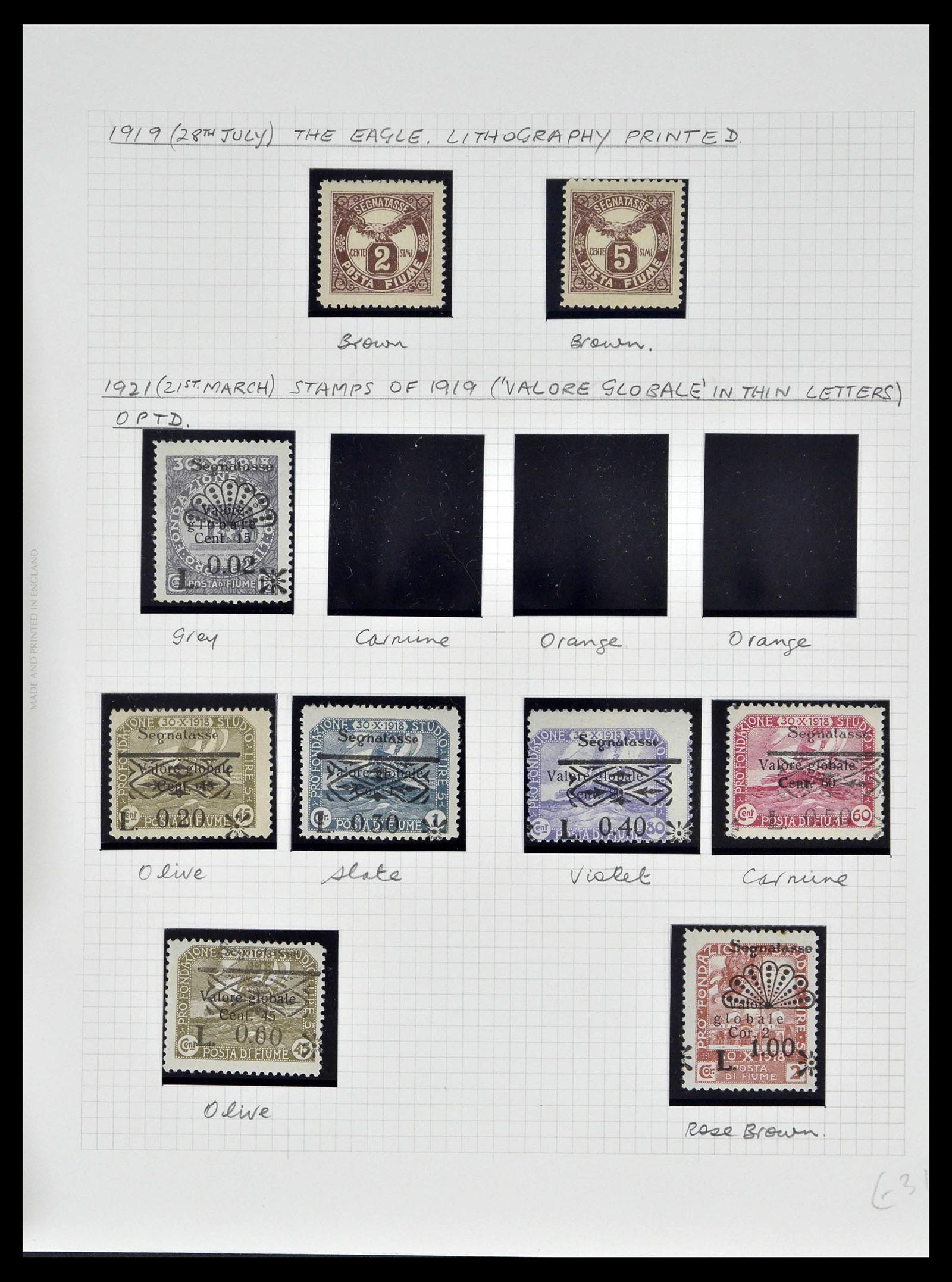39067 0031 - Postzegelverzameling 39067 Fiume 1918-1924.