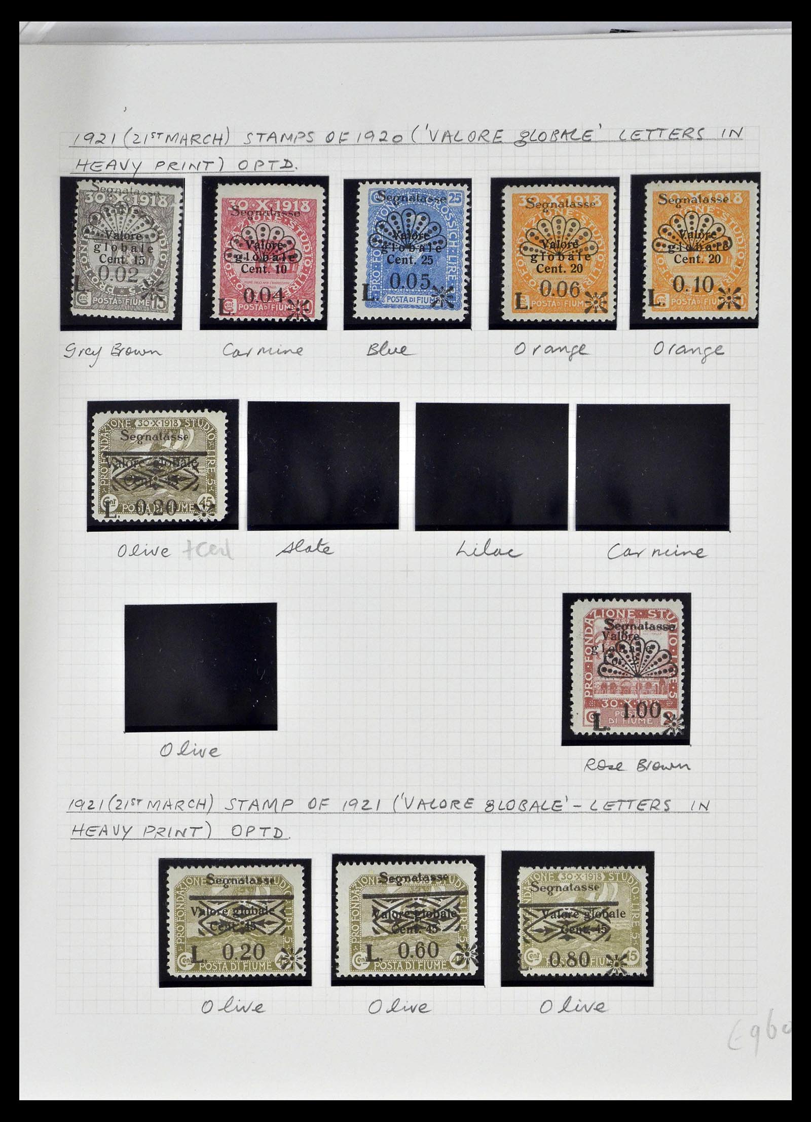 39067 0033 - Postzegelverzameling 39067 Fiume 1918-1924.