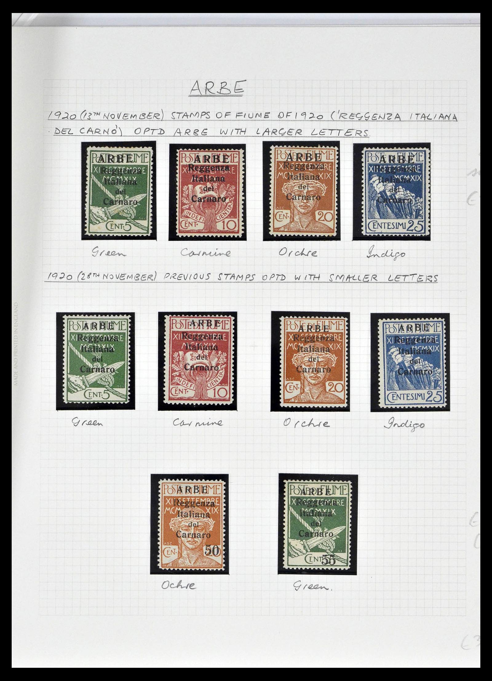 39067 0034 - Postzegelverzameling 39067 Fiume 1918-1924.