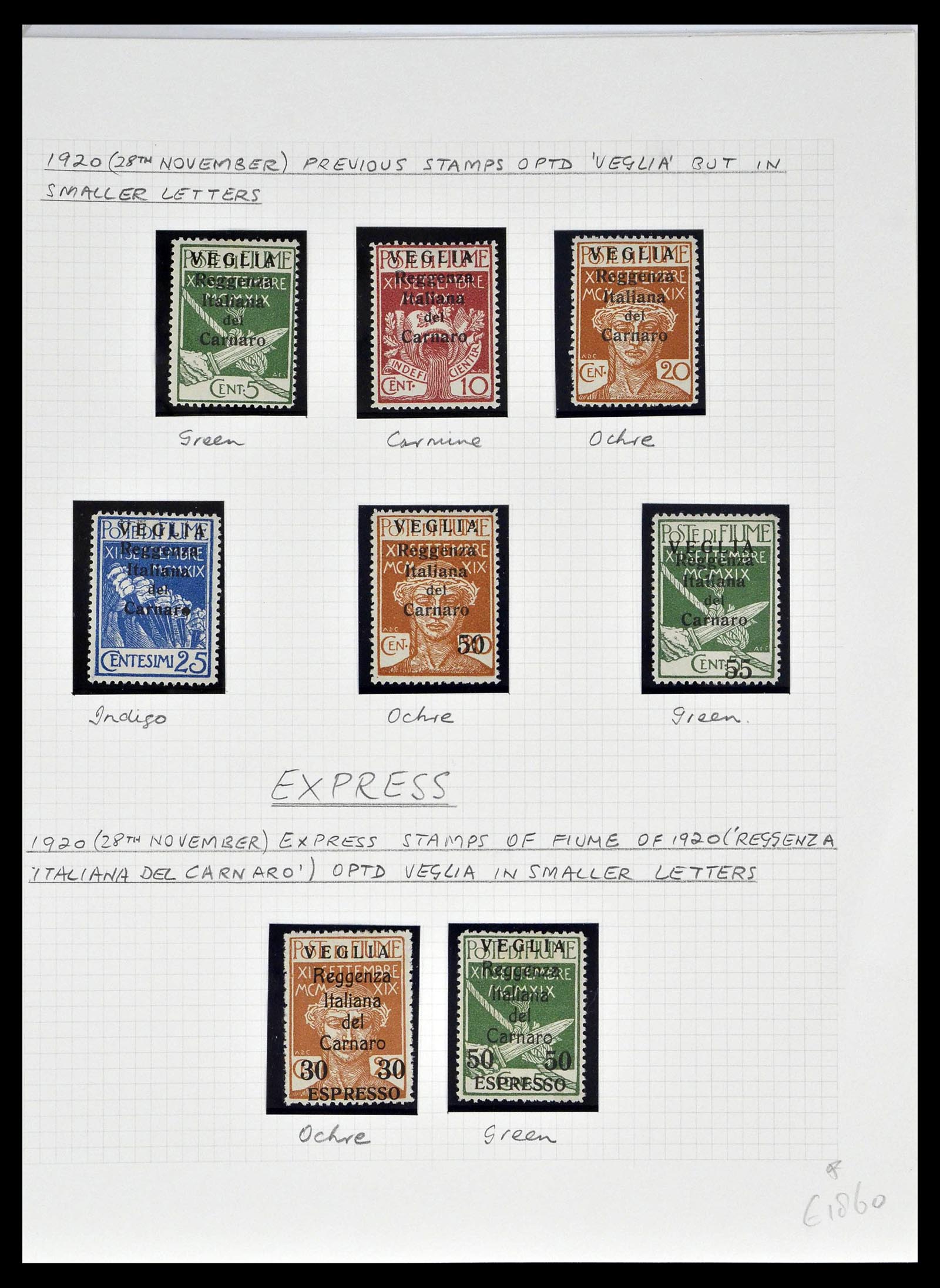 39067 0037 - Postzegelverzameling 39067 Fiume 1918-1924.