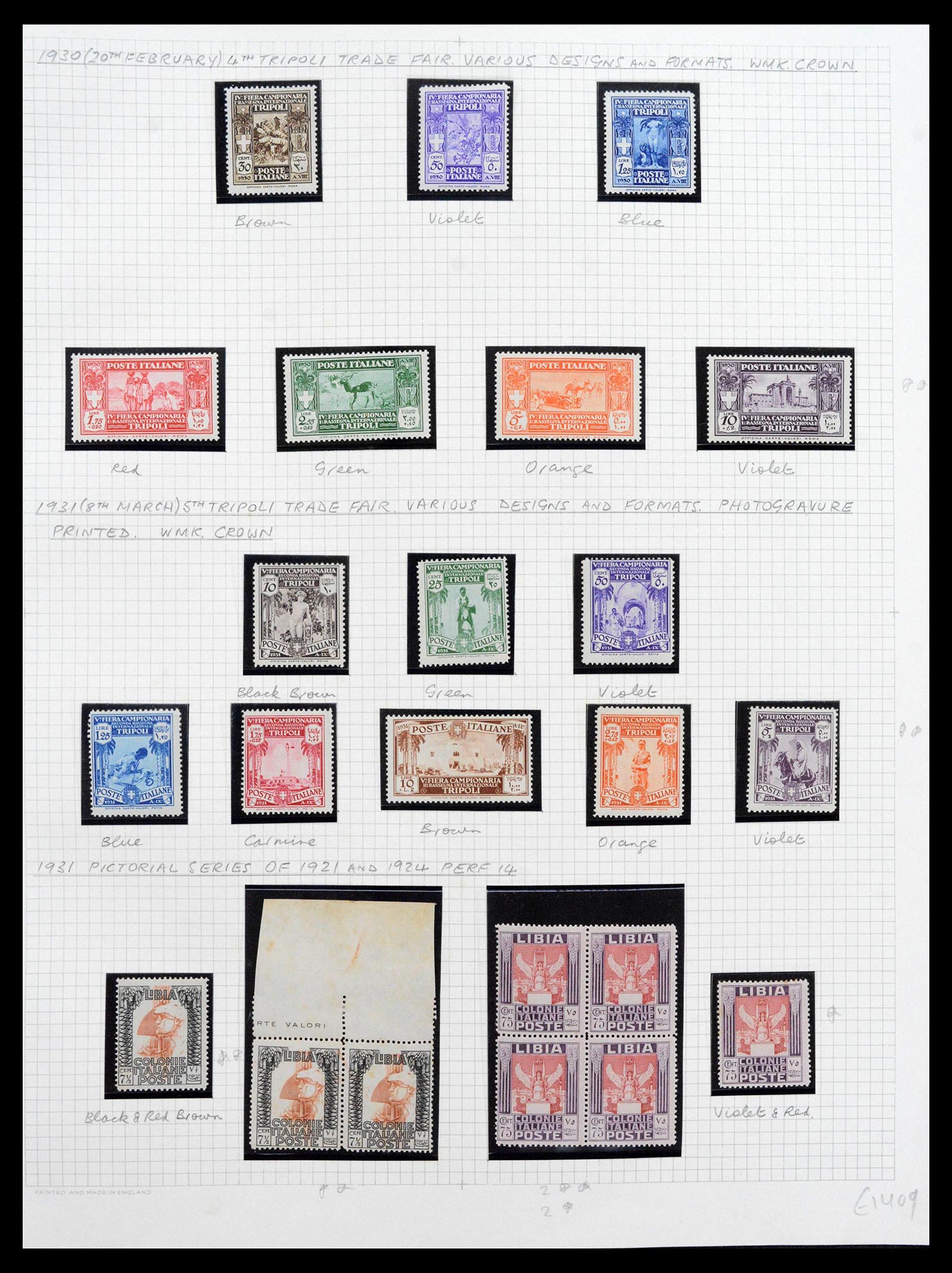 39068 0013 - Stamp collection 39068 Libya complete 1912-1969.