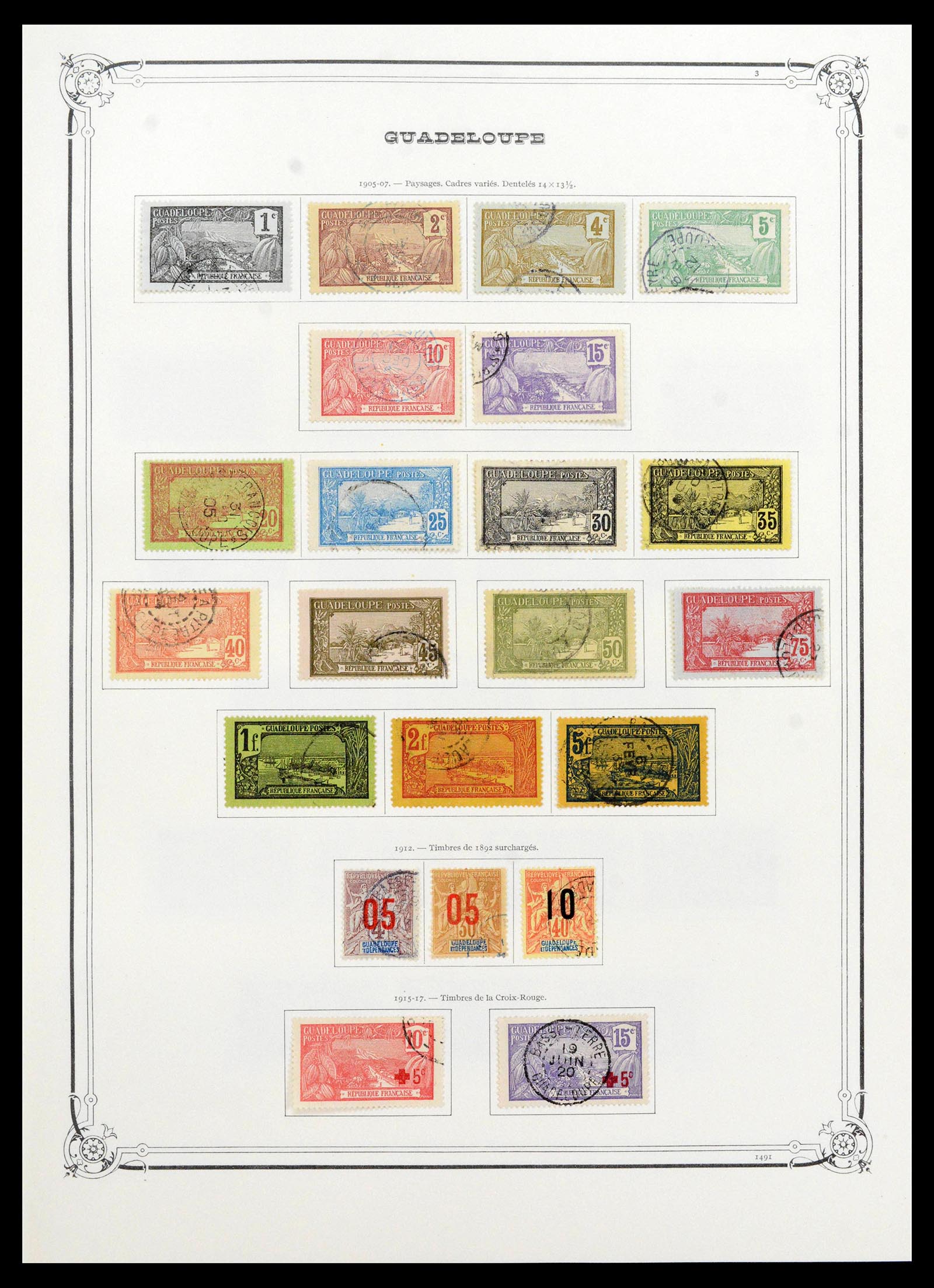 39081 0016 - Stamp collection 39081 Guadeloupe specialised collection 1878-1947.