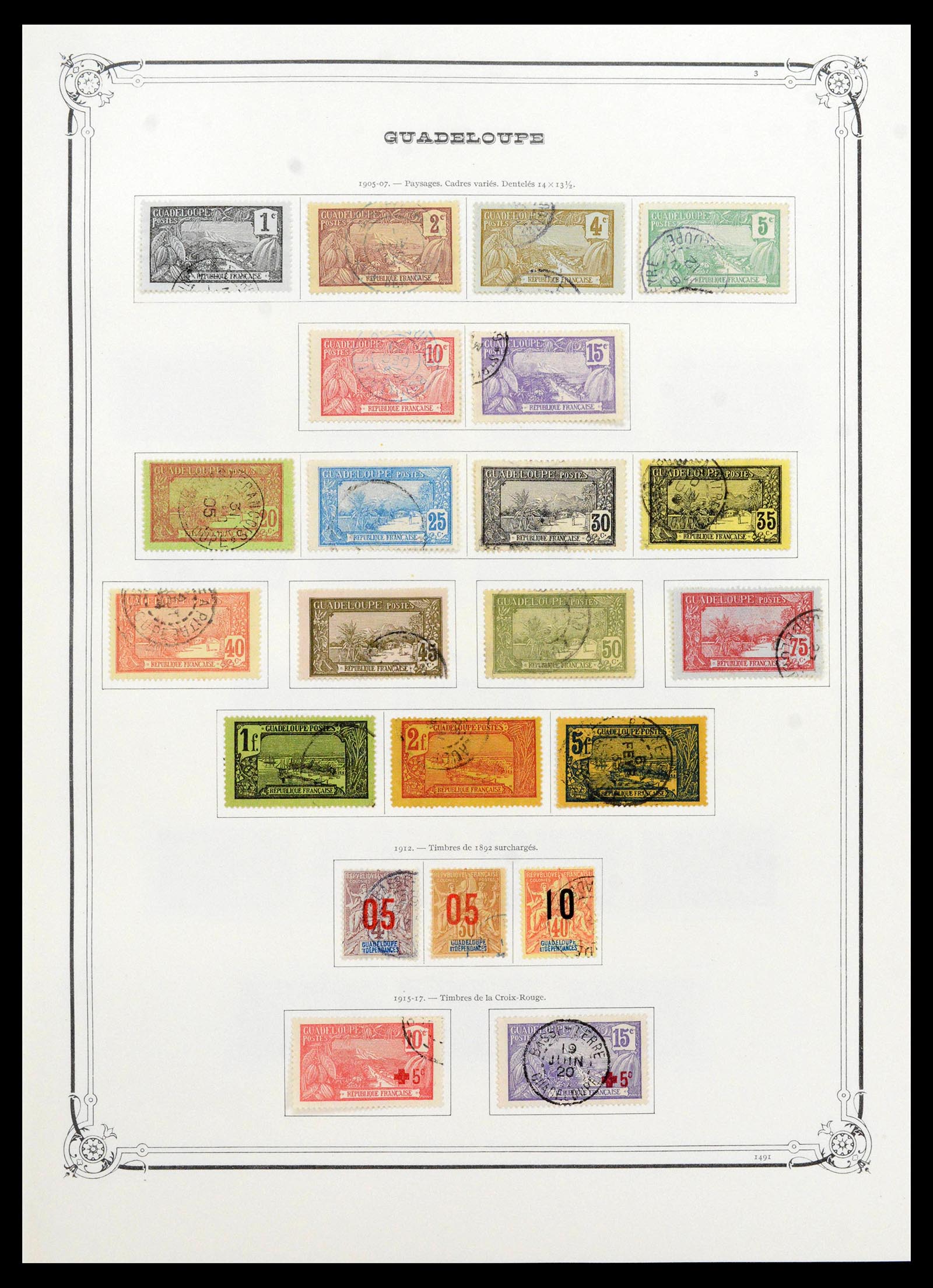 39081 0016 - Postzegelverzameling 39081 Guadeloupe speciaalverzameling 1878-1947.