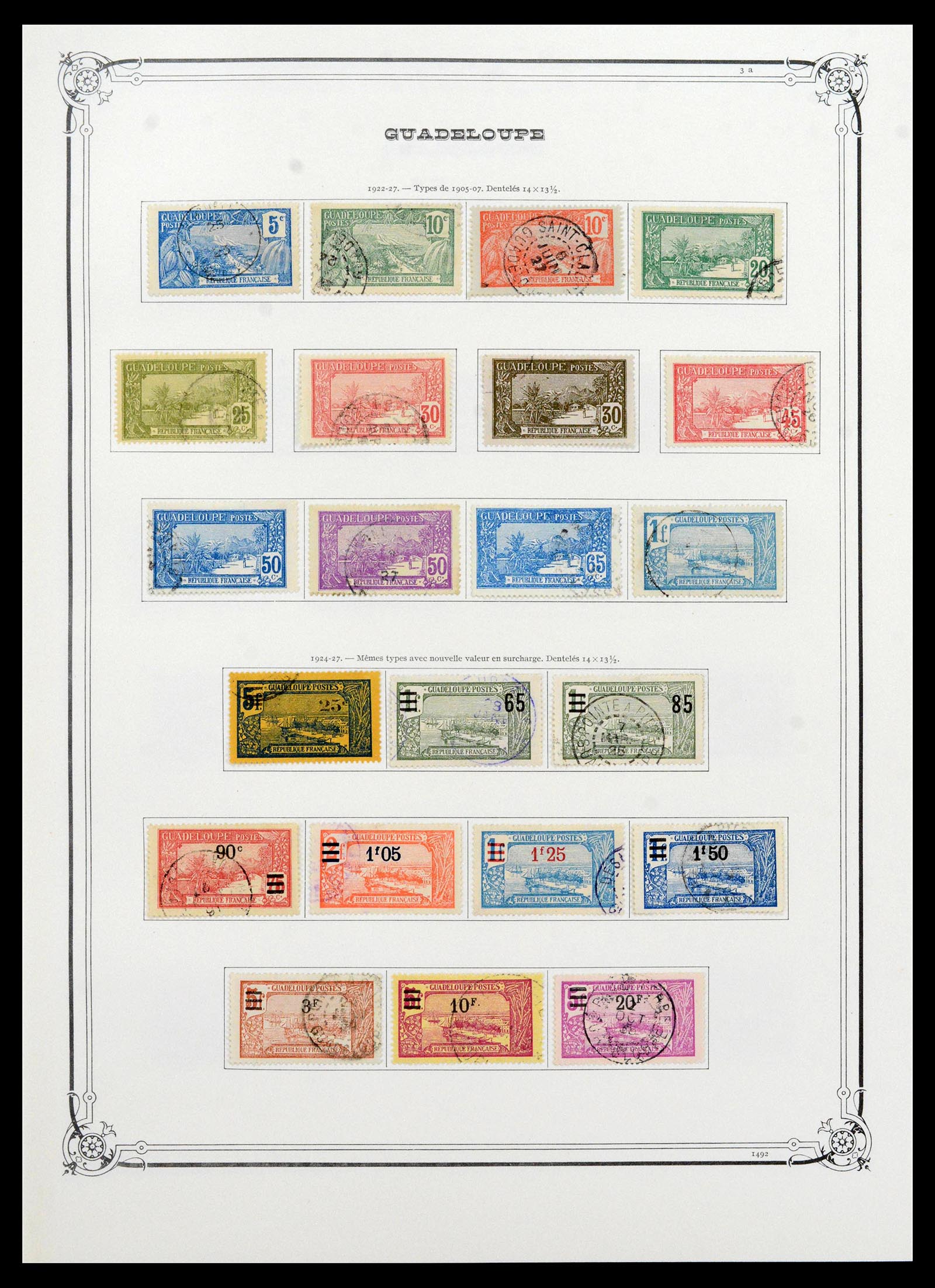 39081 0017 - Postzegelverzameling 39081 Guadeloupe speciaalverzameling 1878-1947.