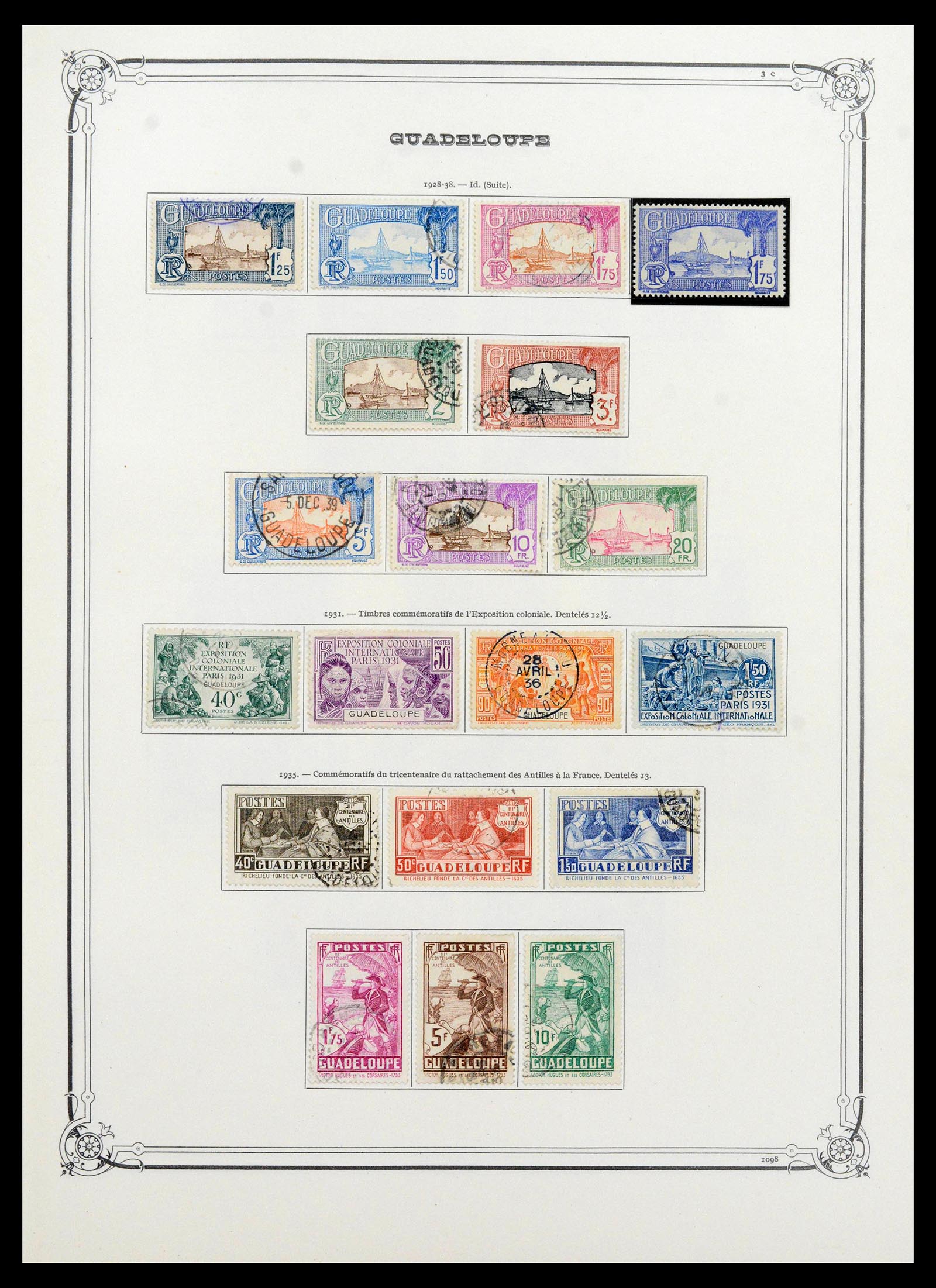 39081 0019 - Postzegelverzameling 39081 Guadeloupe speciaalverzameling 1878-1947.