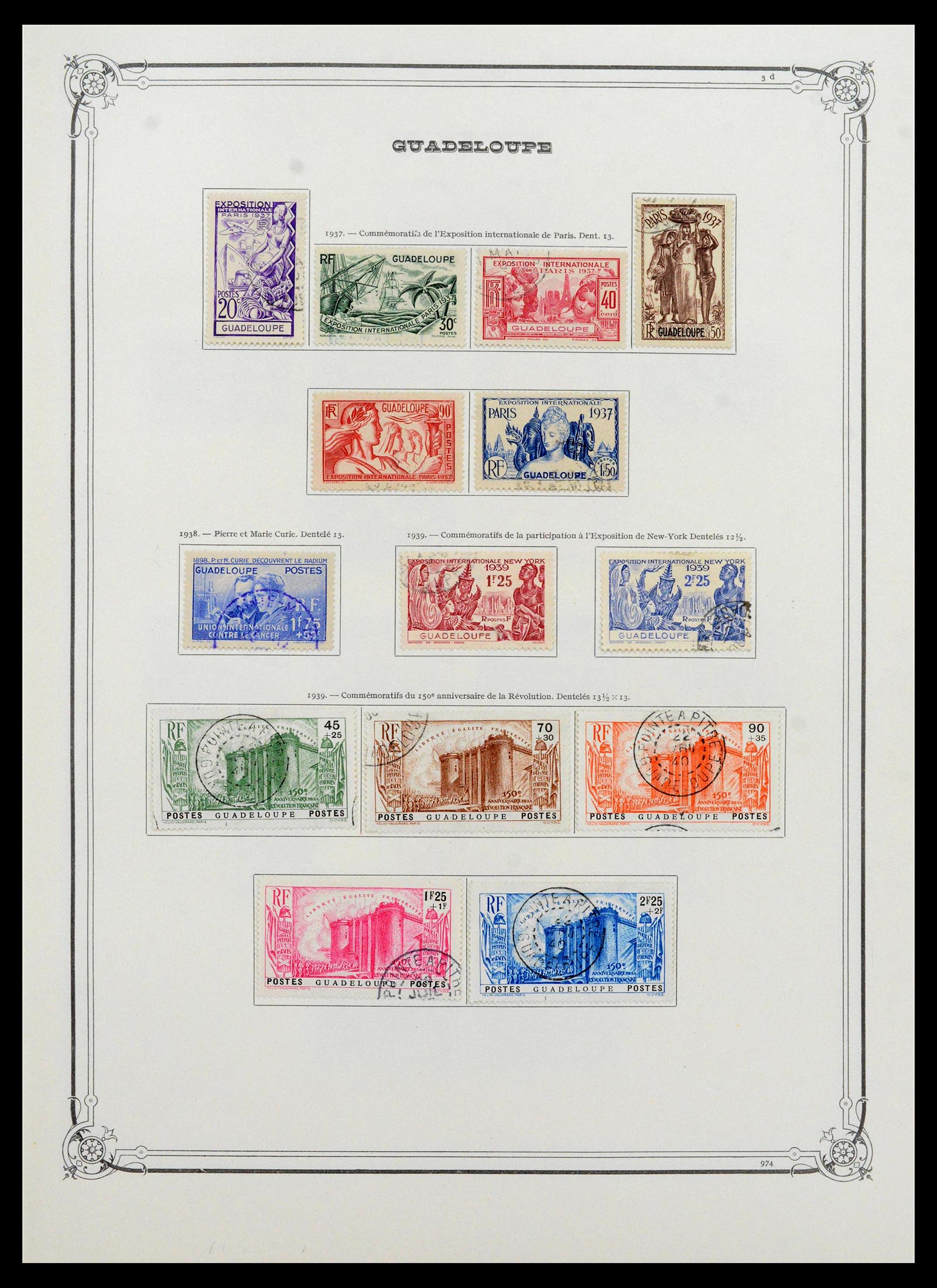 39081 0020 - Postzegelverzameling 39081 Guadeloupe speciaalverzameling 1878-1947.