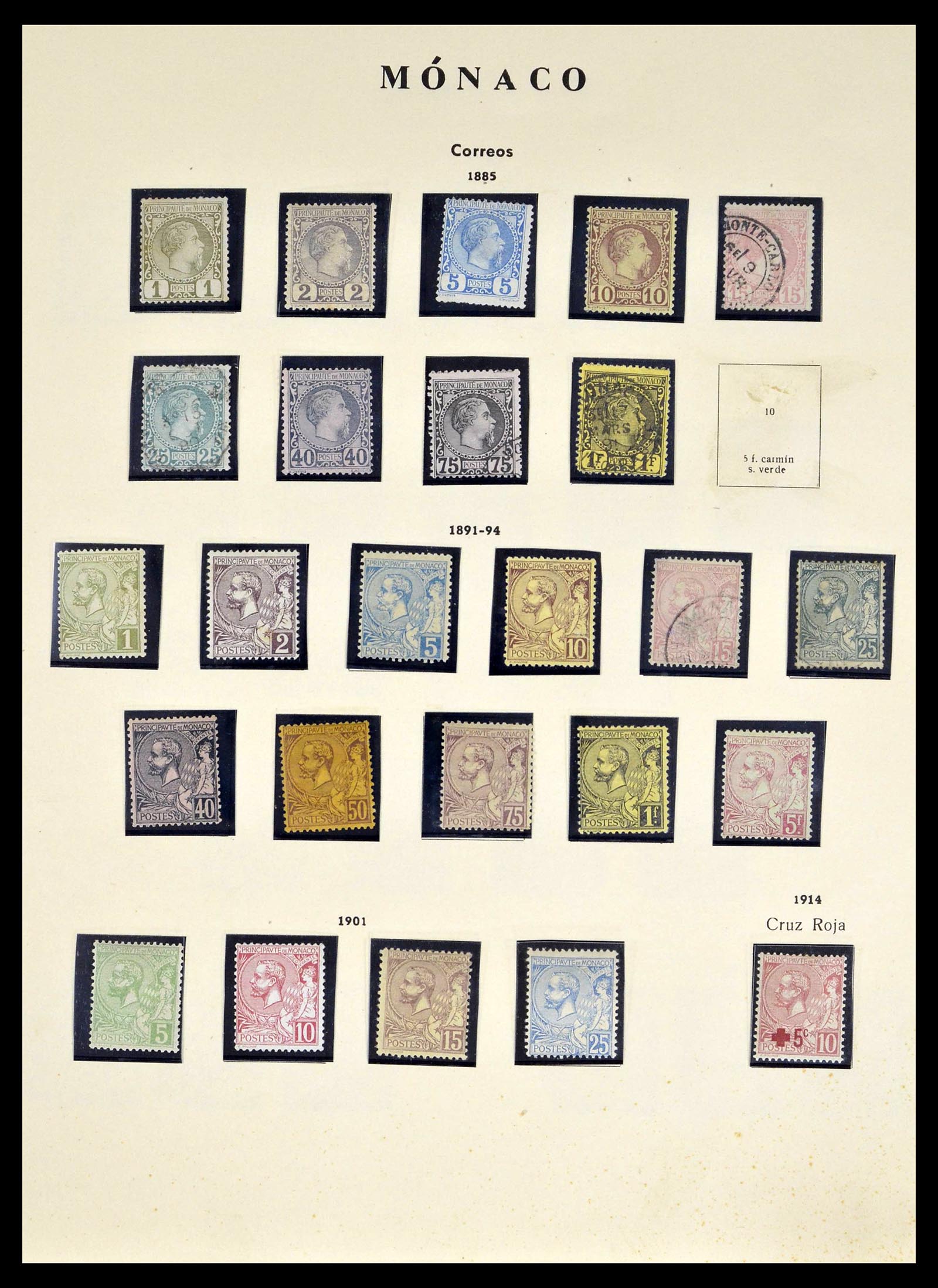 39082 0001 - Stamp collection 39082 Monaco 1885-1964.