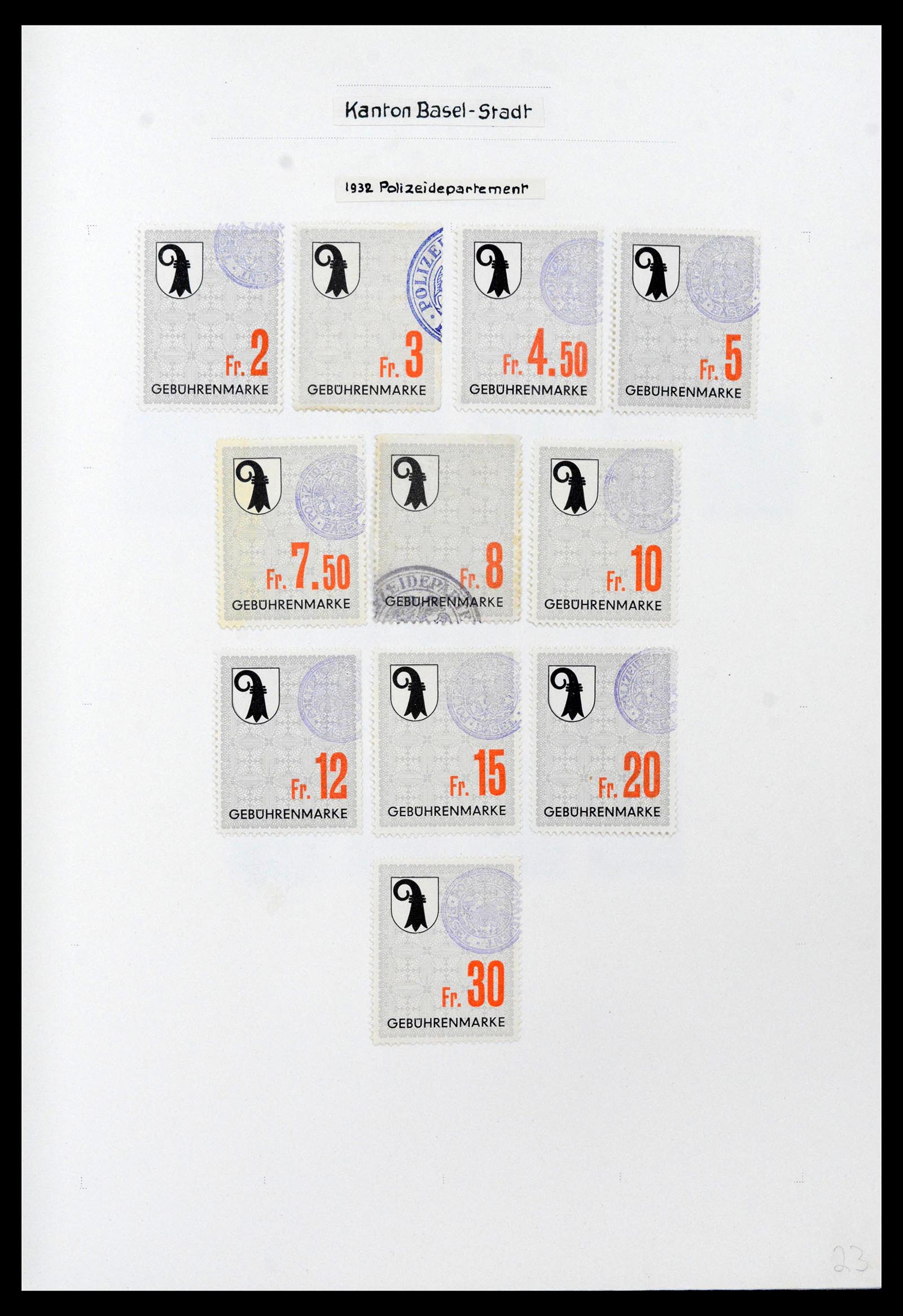 39088 0019 - Postzegelverzameling 39088 Zwitserland fiscaal 1860-1948.