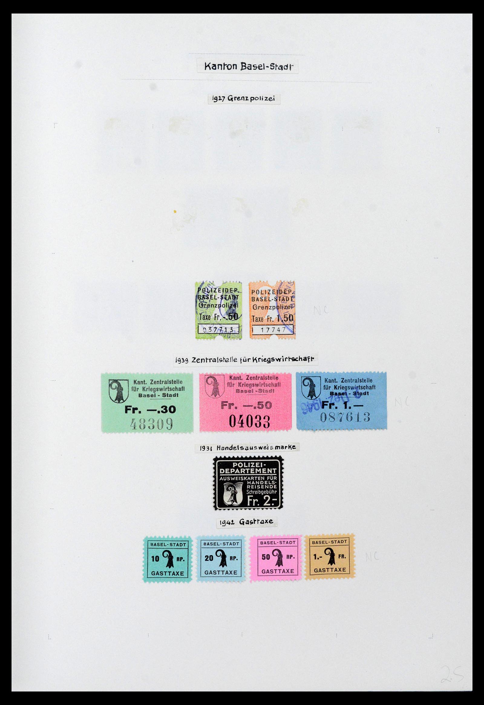 39088 0021 - Postzegelverzameling 39088 Zwitserland fiscaal 1860-1948.