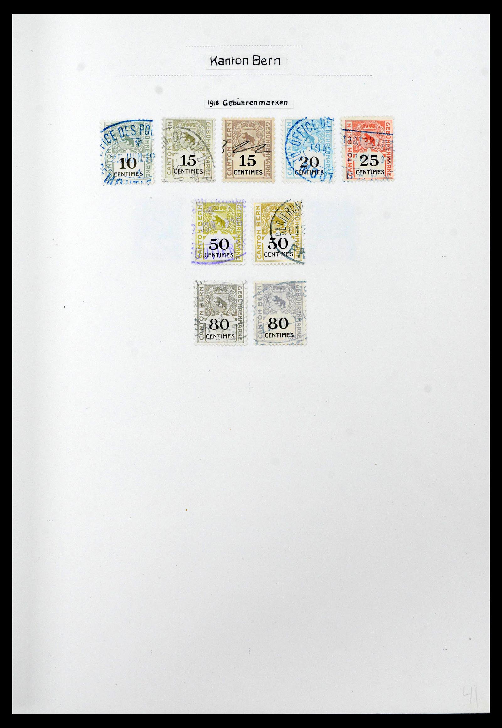 39088 0037 - Stamp collection 39088 Switzerland fiscal 1860-1948.
