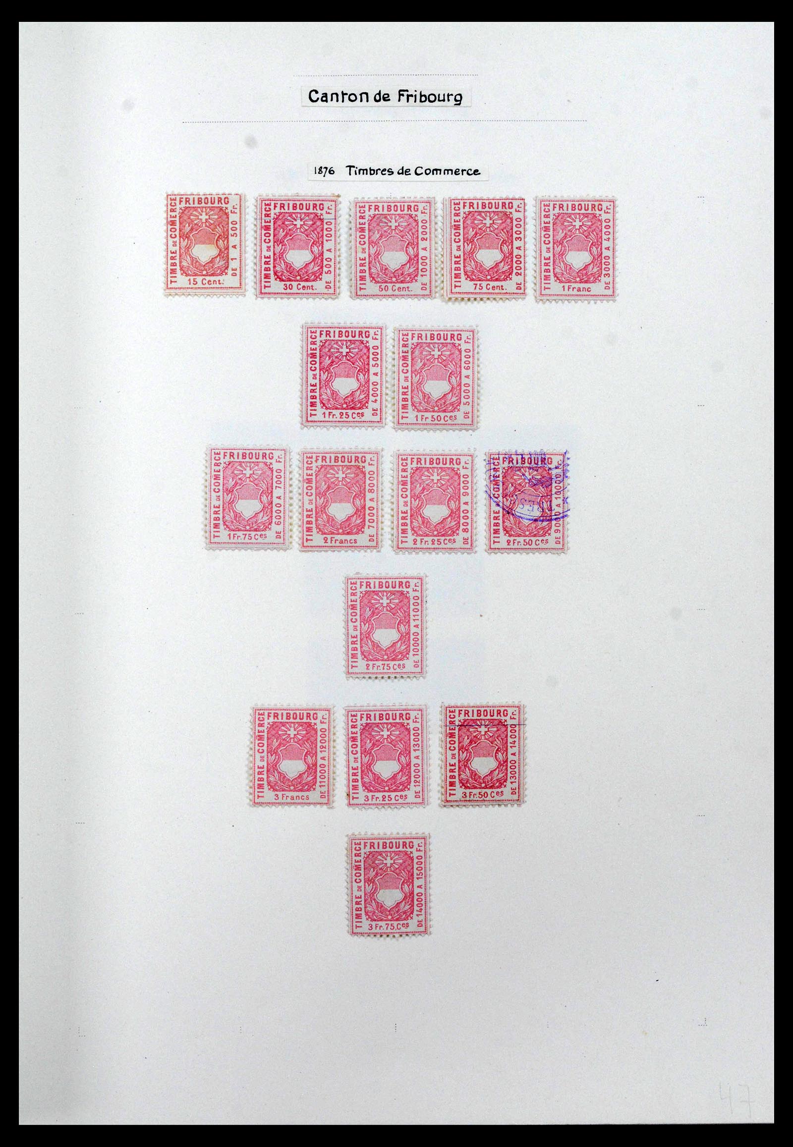 39088 0043 - Stamp collection 39088 Switzerland fiscal 1860-1948.
