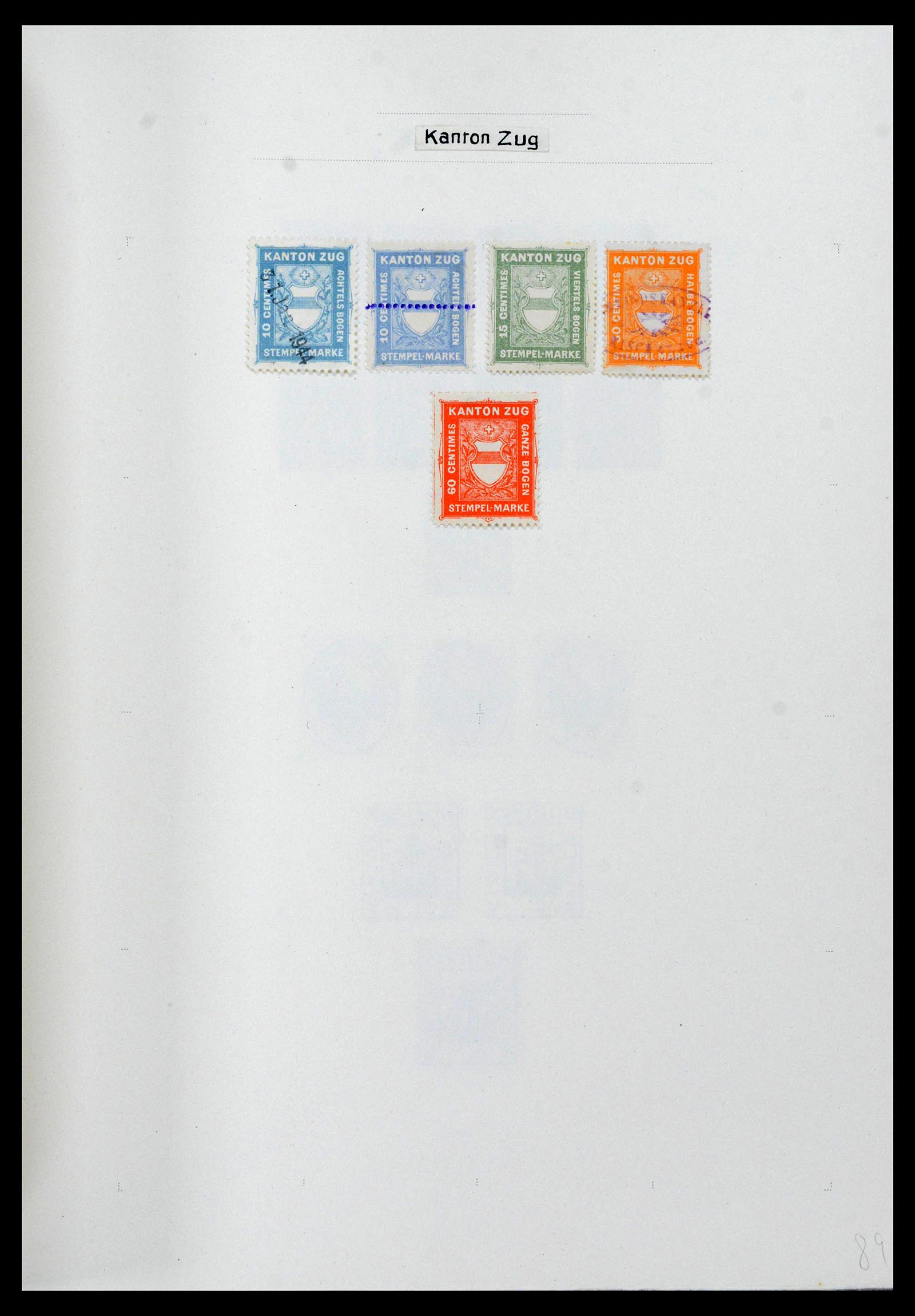 39088 0085 - Stamp collection 39088 Switzerland fiscal 1860-1948.