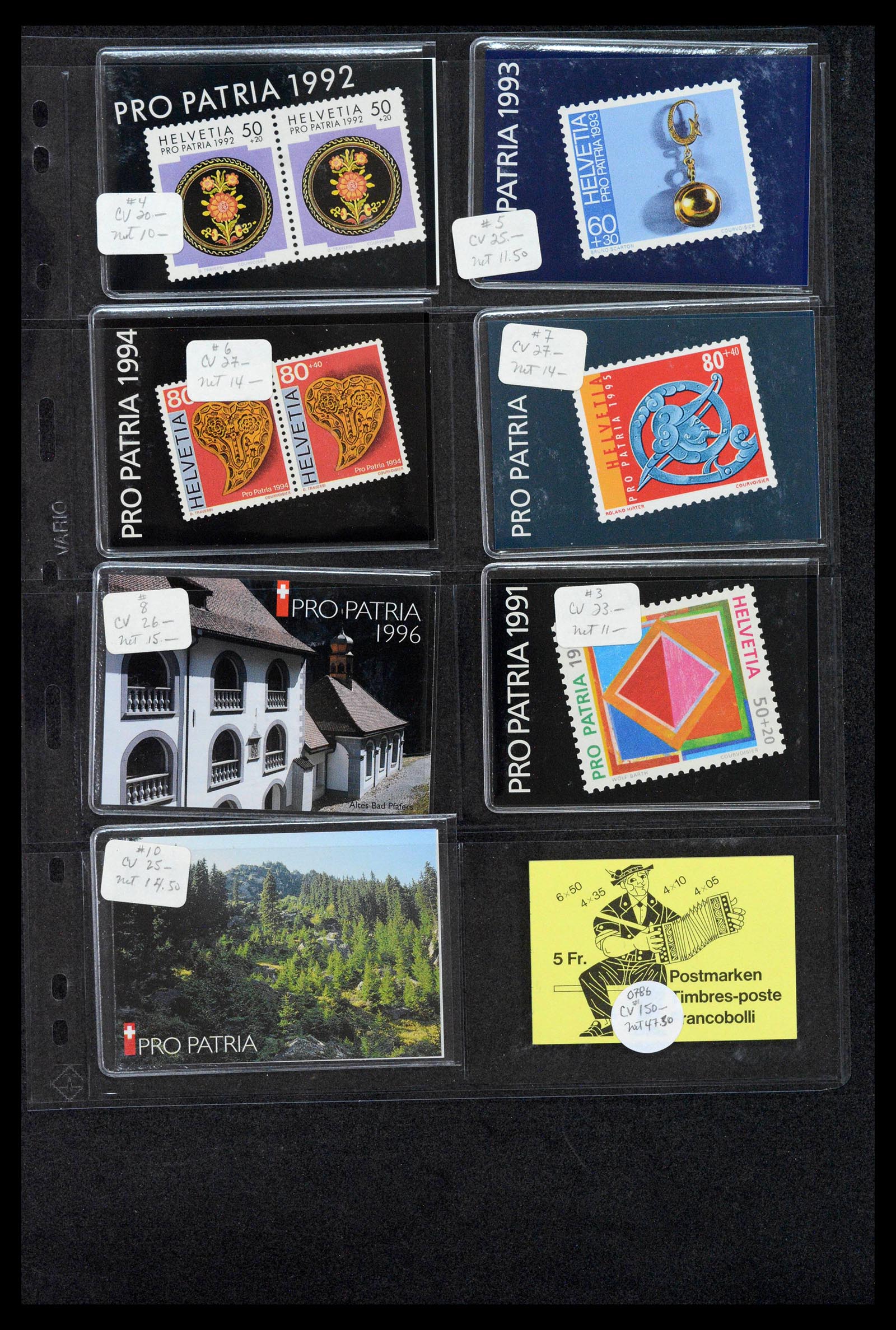 39091 0027 - Stamp collection 39091 Switzerland stamp booklets 1953-2005.