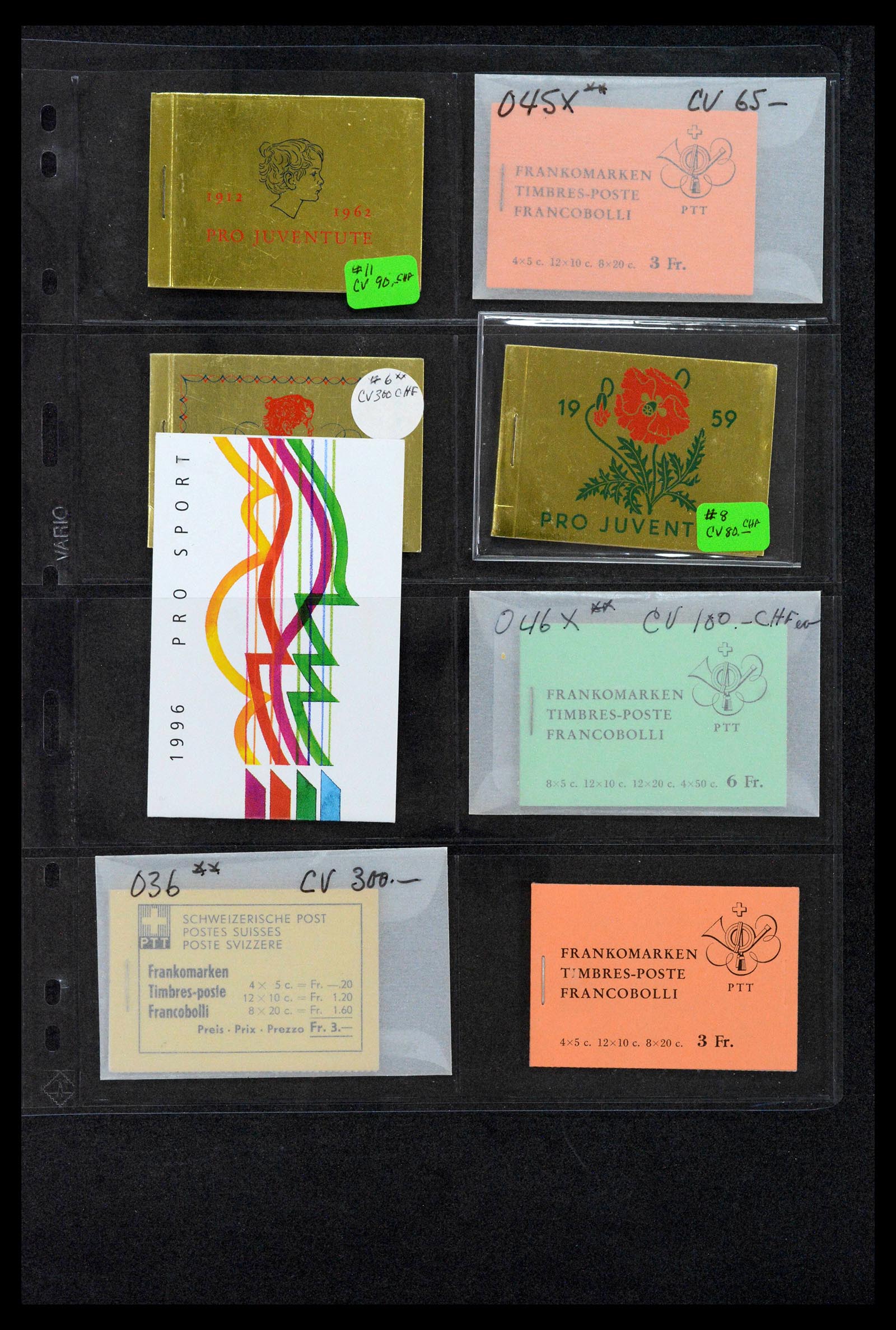 39091 0031 - Postzegelverzameling 39091 Zwitserland postzegelboekjes 1953-2005.