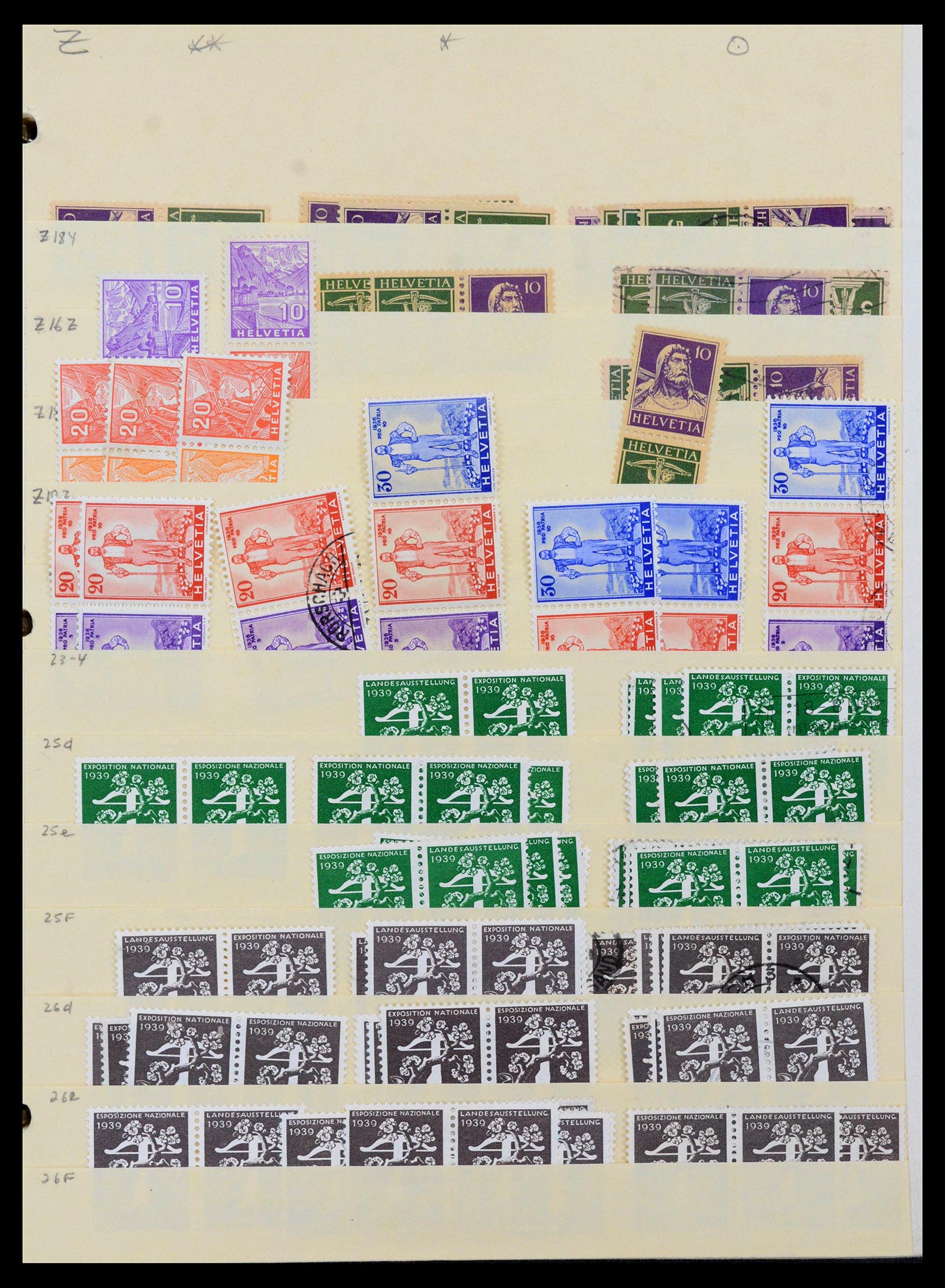 39092 0008 - Stamp collection 39092 Switzerland combinations 1908-2000.