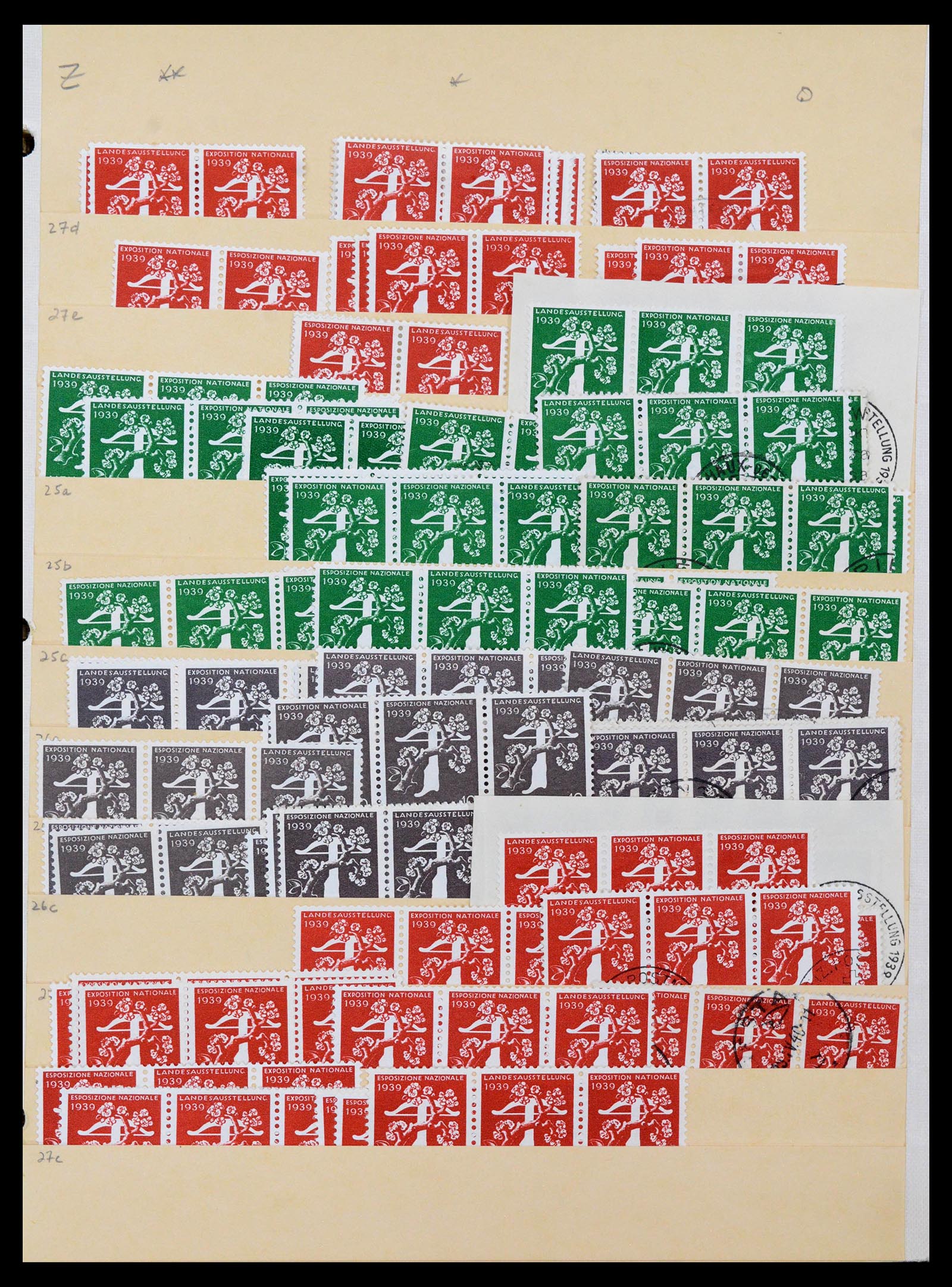 39092 0009 - Stamp collection 39092 Switzerland combinations 1908-2000.