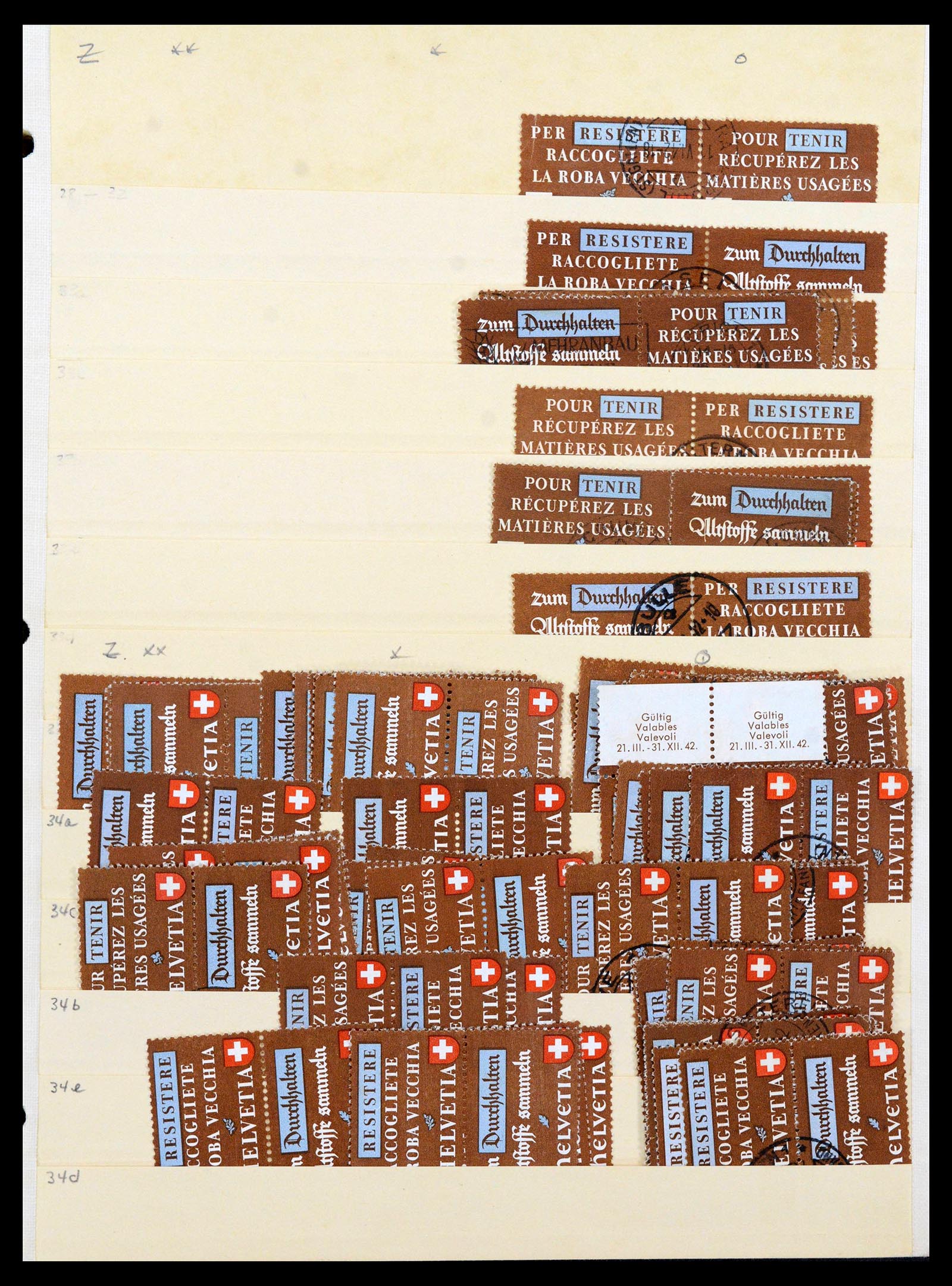 39092 0011 - Stamp collection 39092 Switzerland combinations 1908-2000.